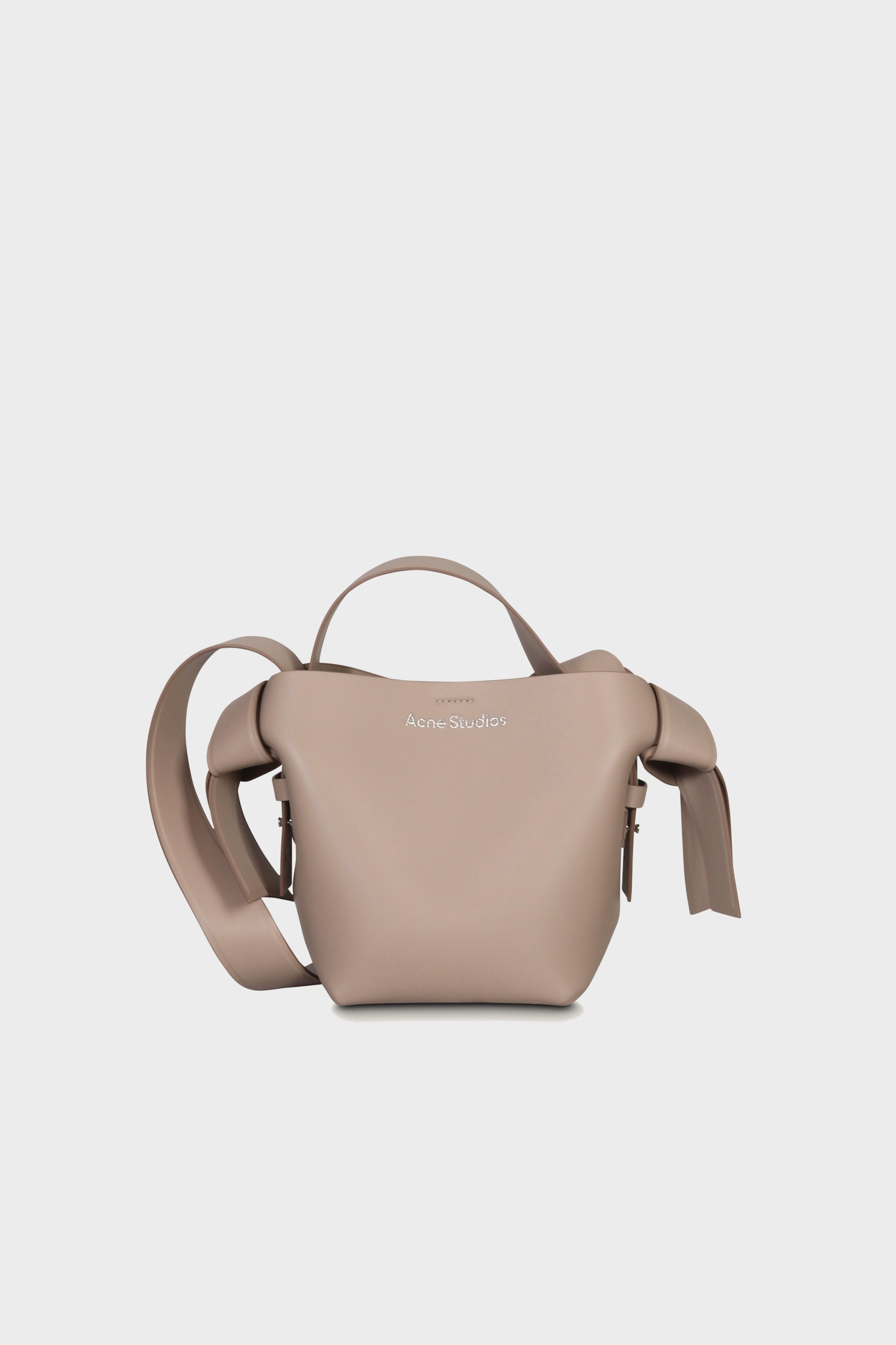 ACNE STUDIOS Musubi Mini R Shoulder Bag in Taupe Beige