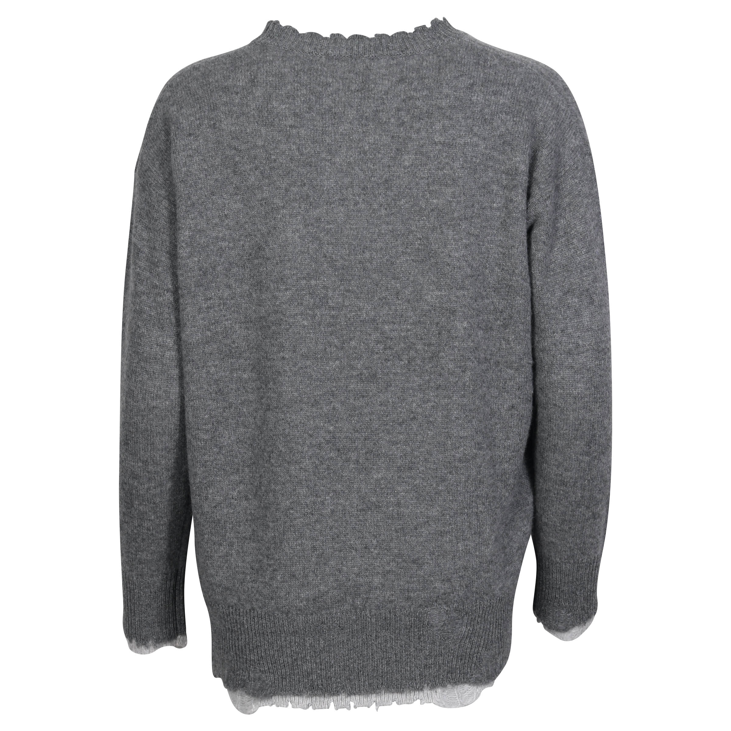 R13 Reversible Cashmere Sweater in Heathergrey L