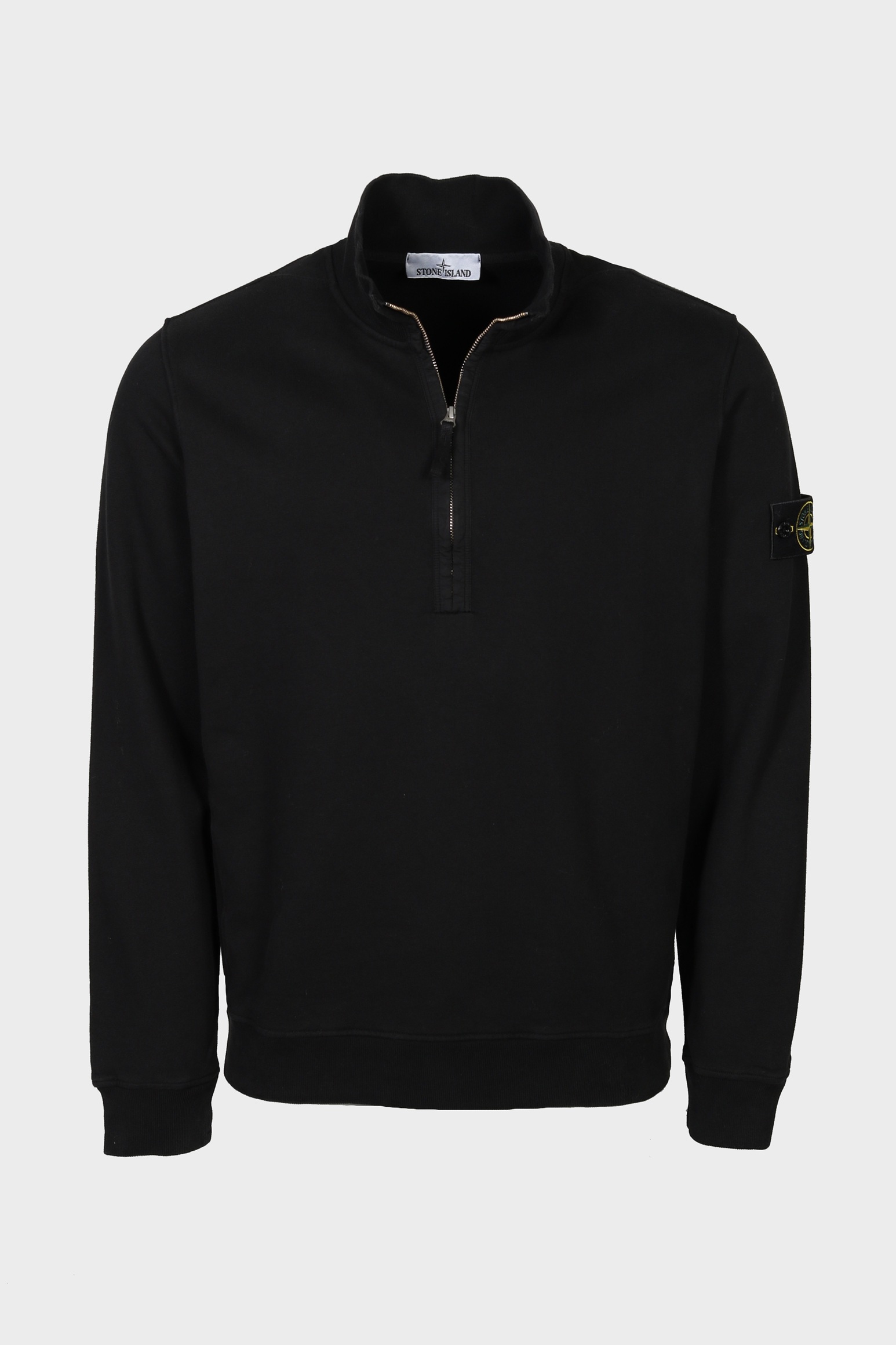 STONE ISLAND Half Zip Sweatshirt in Black XXL