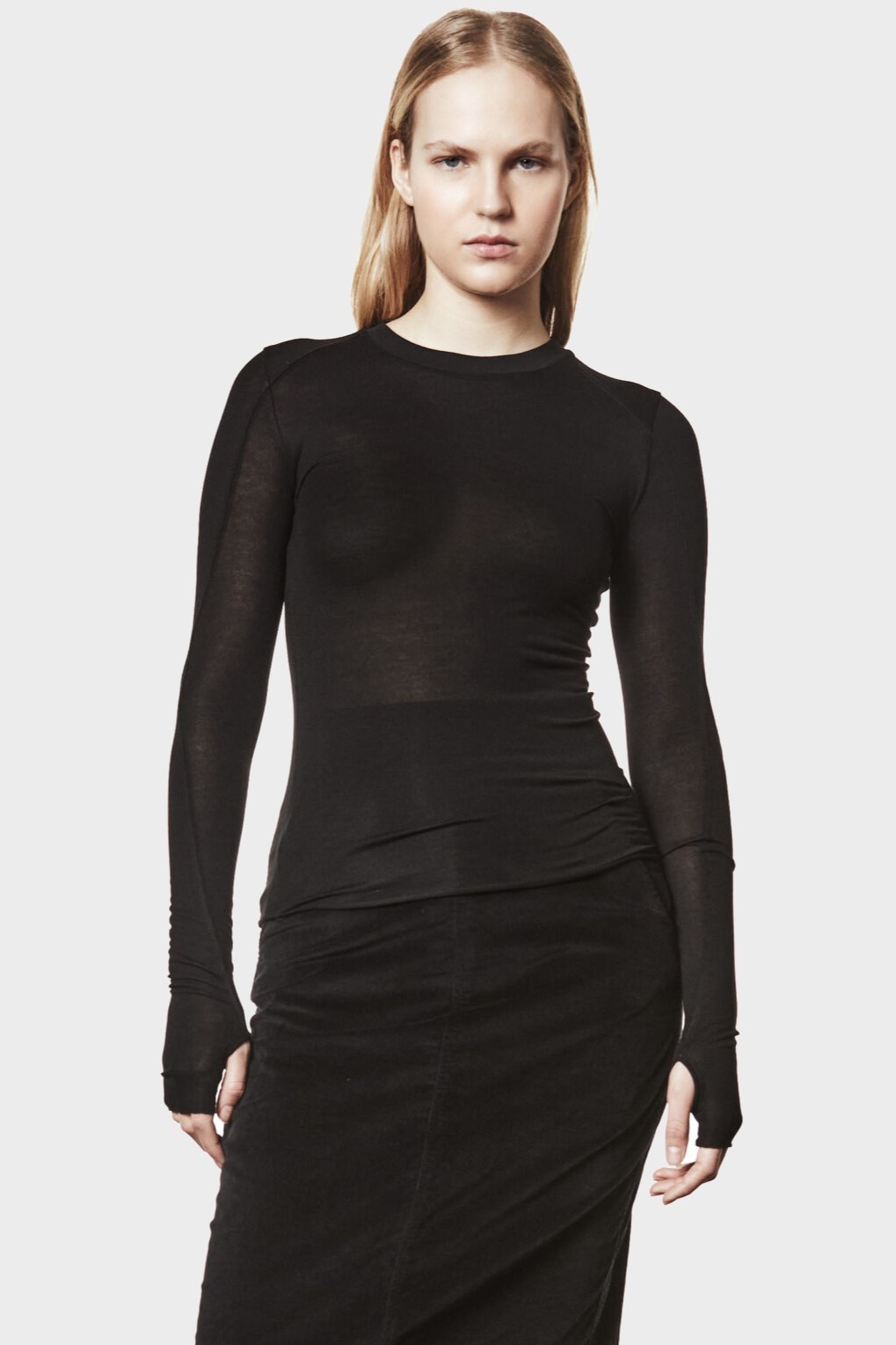 THOM KROM Slim Fit Longsleeve in Black THOM KROM Slim Fit Longsleeve in Black