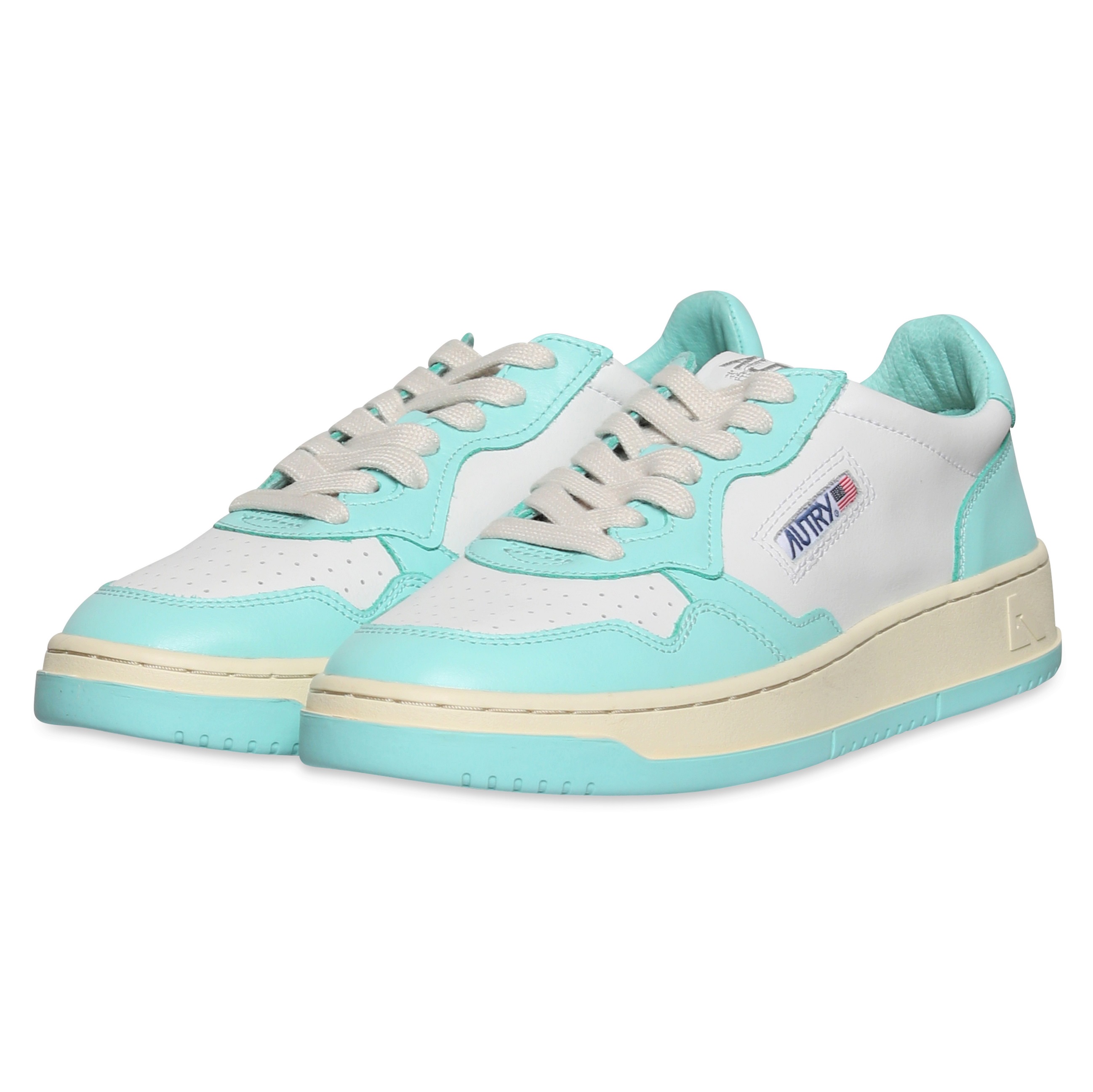 Autry Action Shoes Low Sneaker White/Turquoise 40