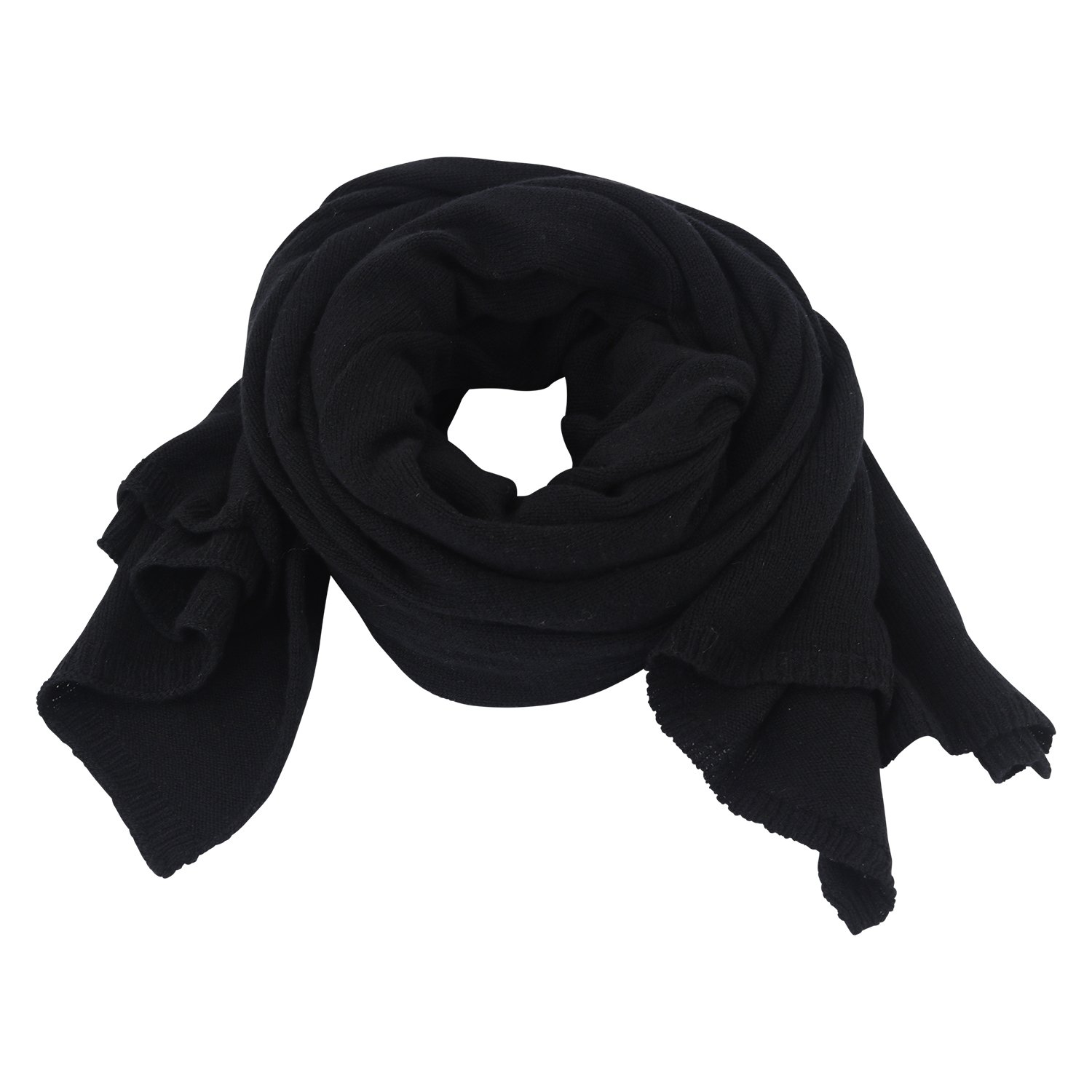 Transit Uomo Wool Scarf in Black