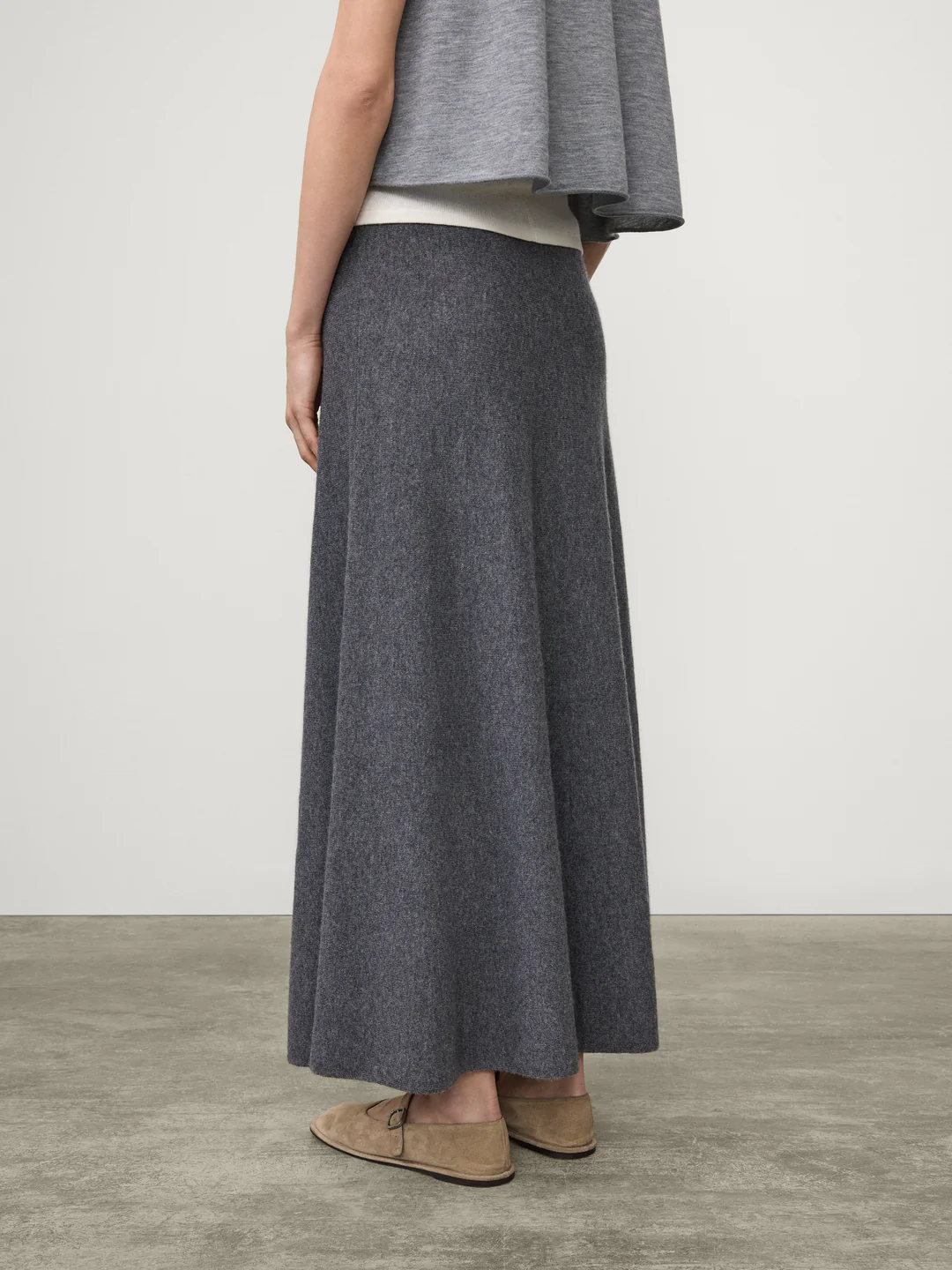 LISA YANG Cashmere Skirt in Graphite