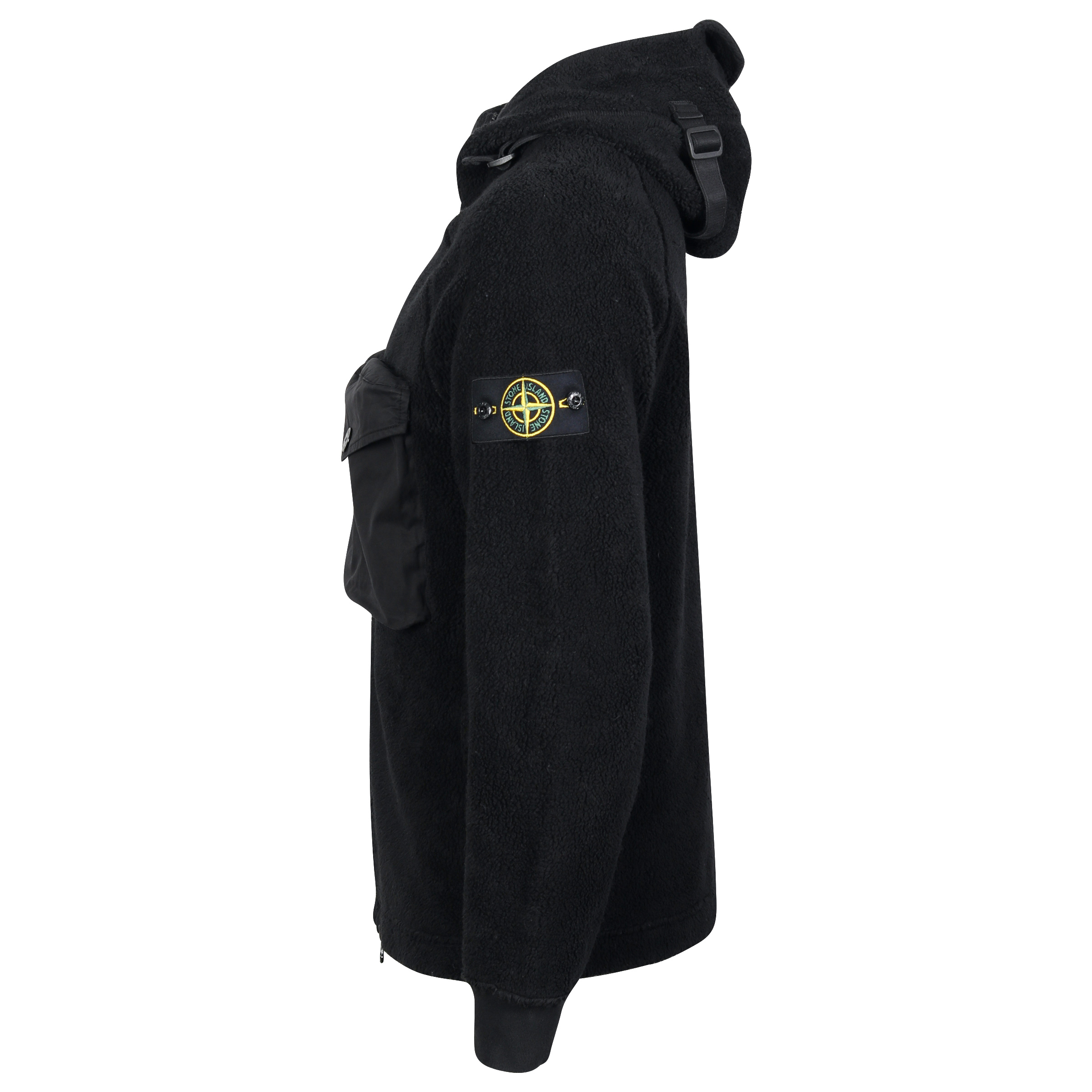 Stone Island Hooded Teddy Jacket in Black
