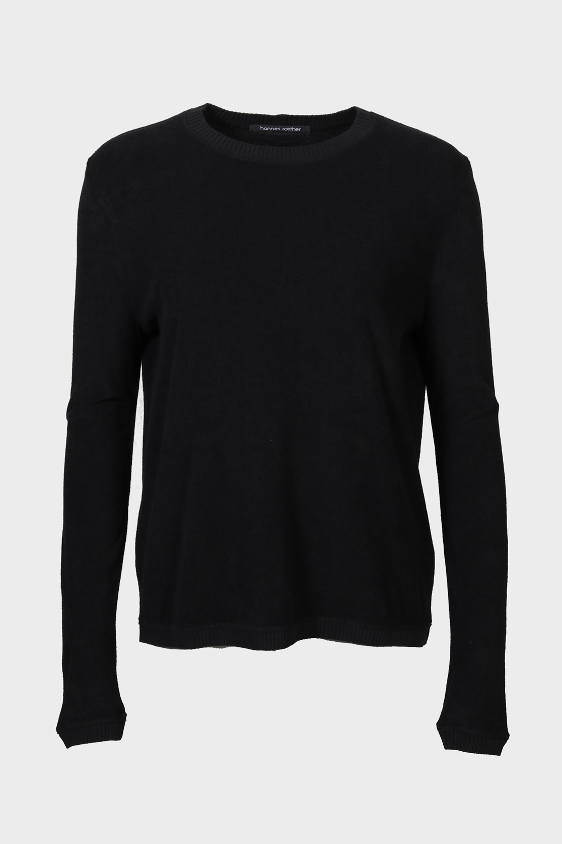 HANNES ROETHER Terry Longsleeve in Black