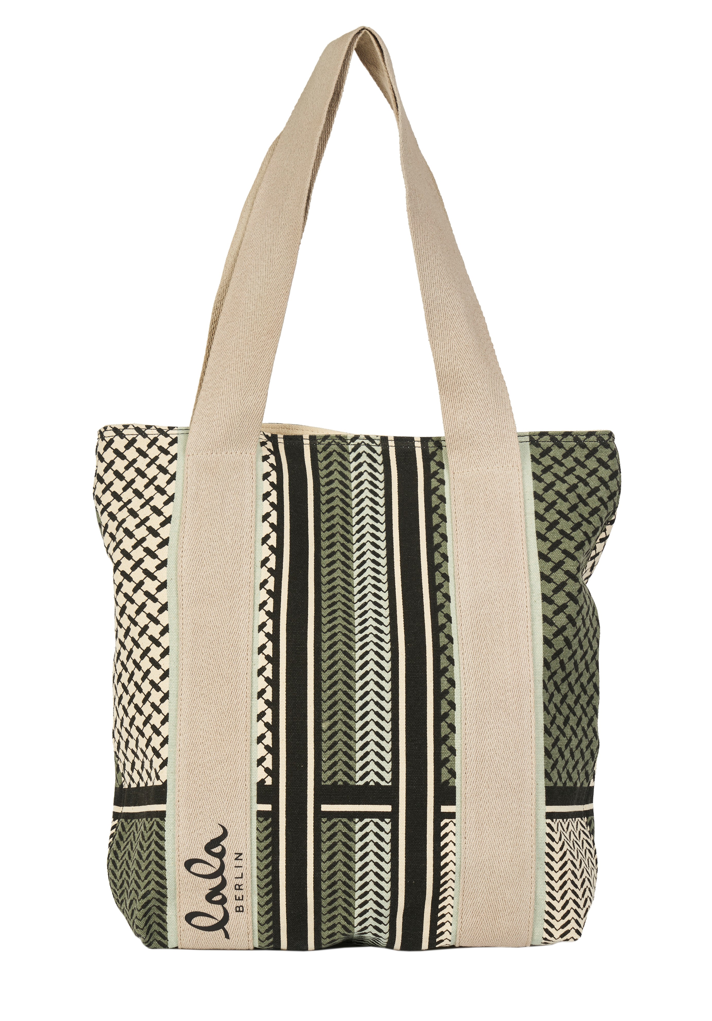 Lala Berlin Carmela Tote Bag Olive Matcha