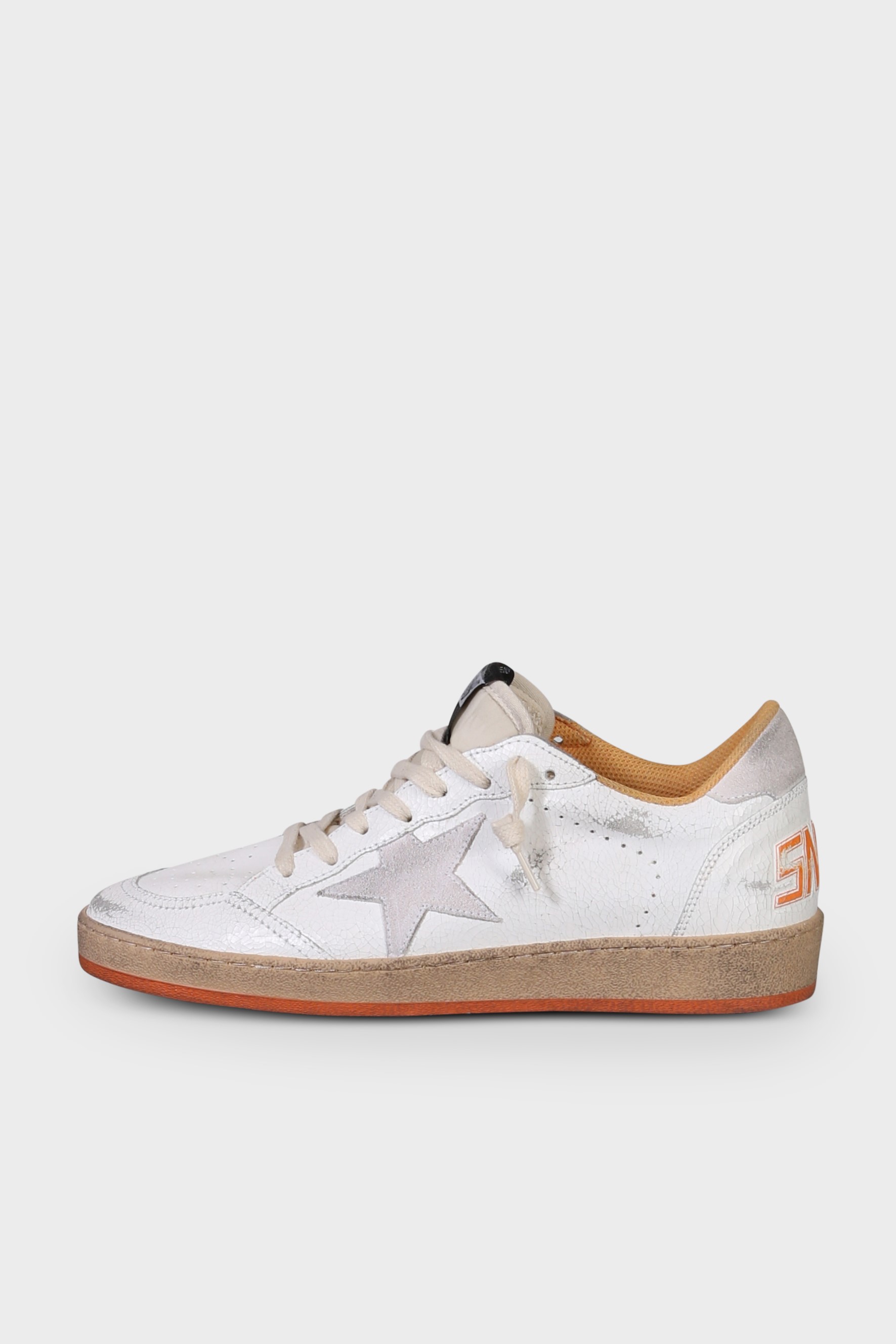 GOLDEN GOOSE Sneaker Ballstar in White/Orange 43