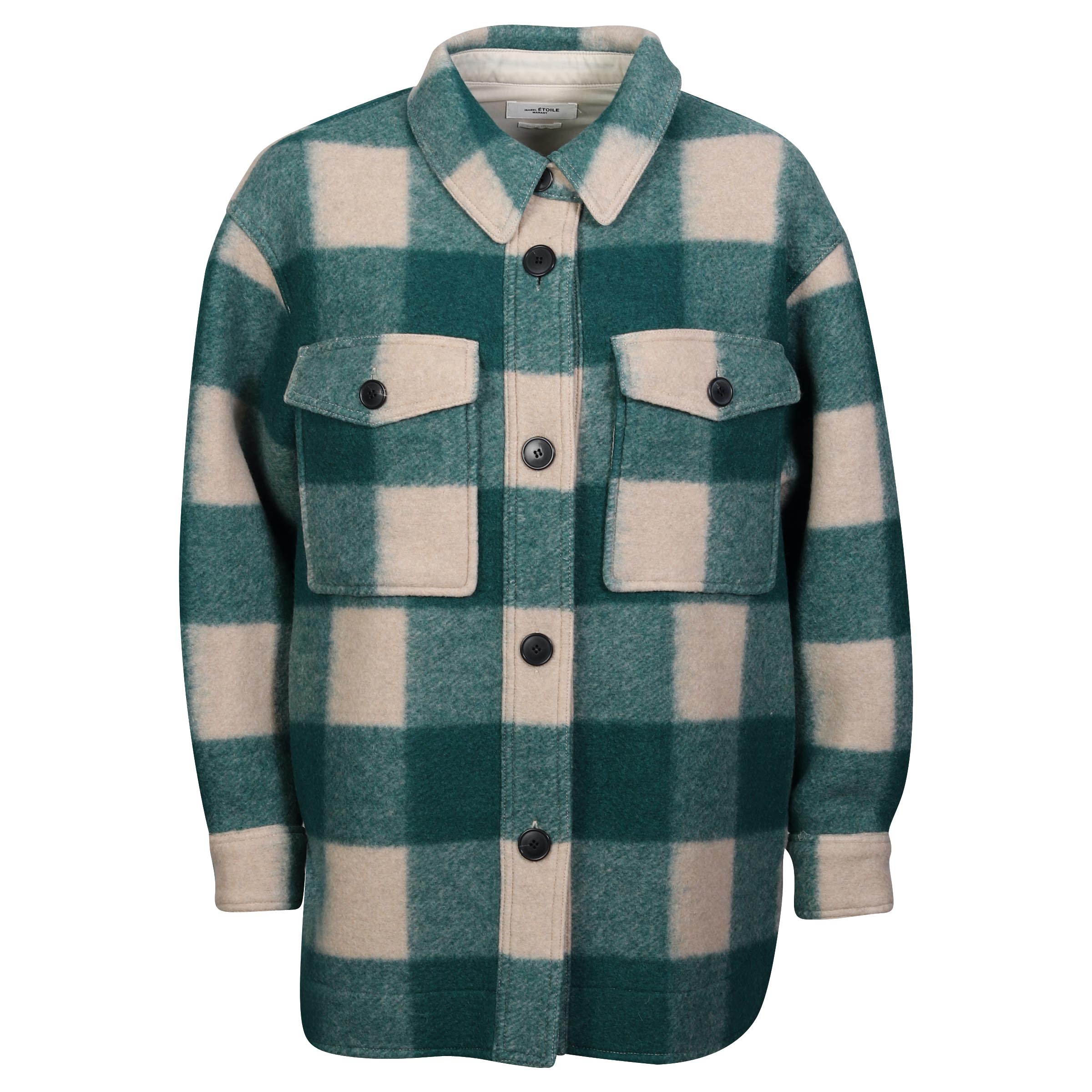 Isabel Marant Étoile Check Overshirt Harveli Green
