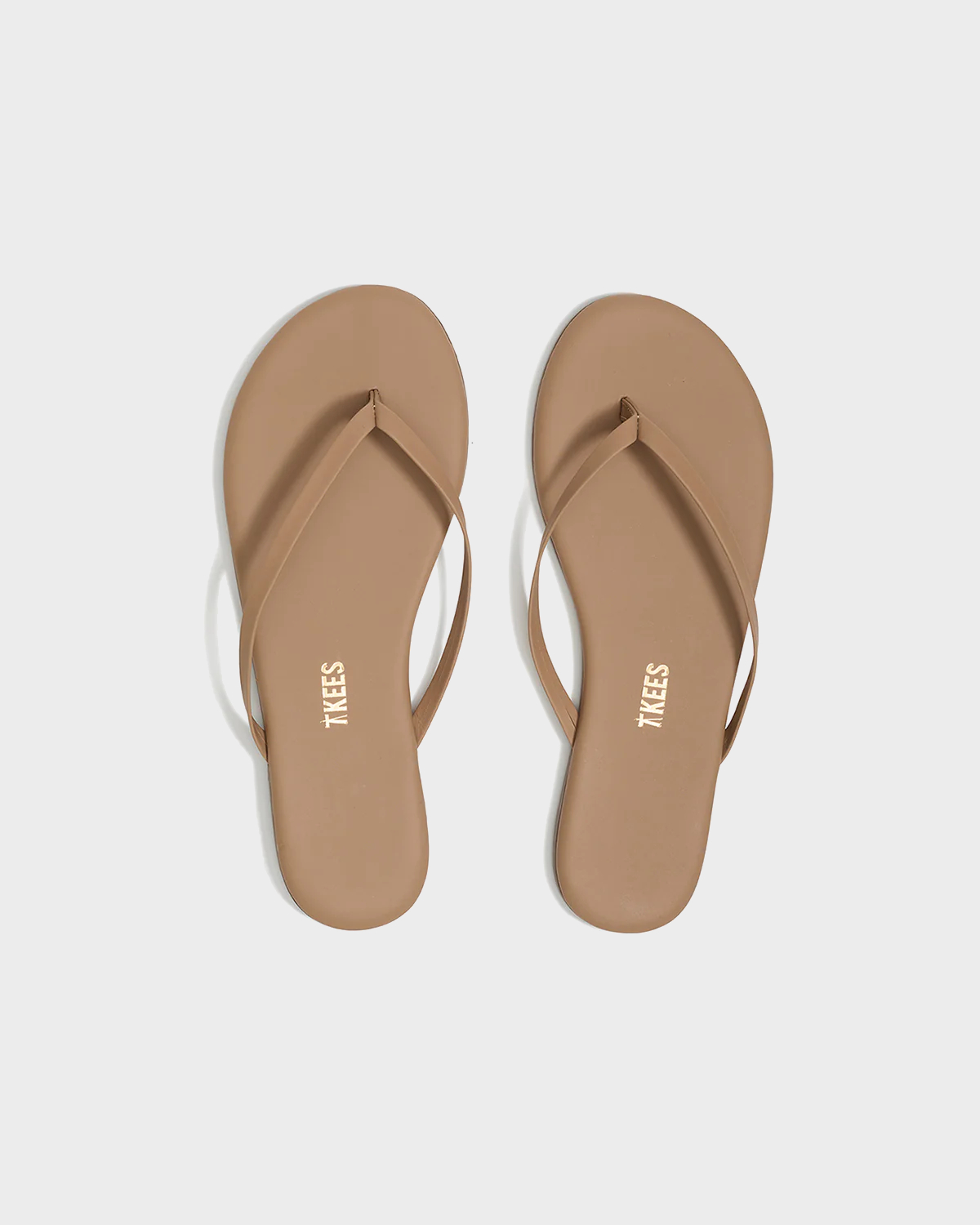 TKEES Foundations Matte Leather Flip Flop in Cocobutter