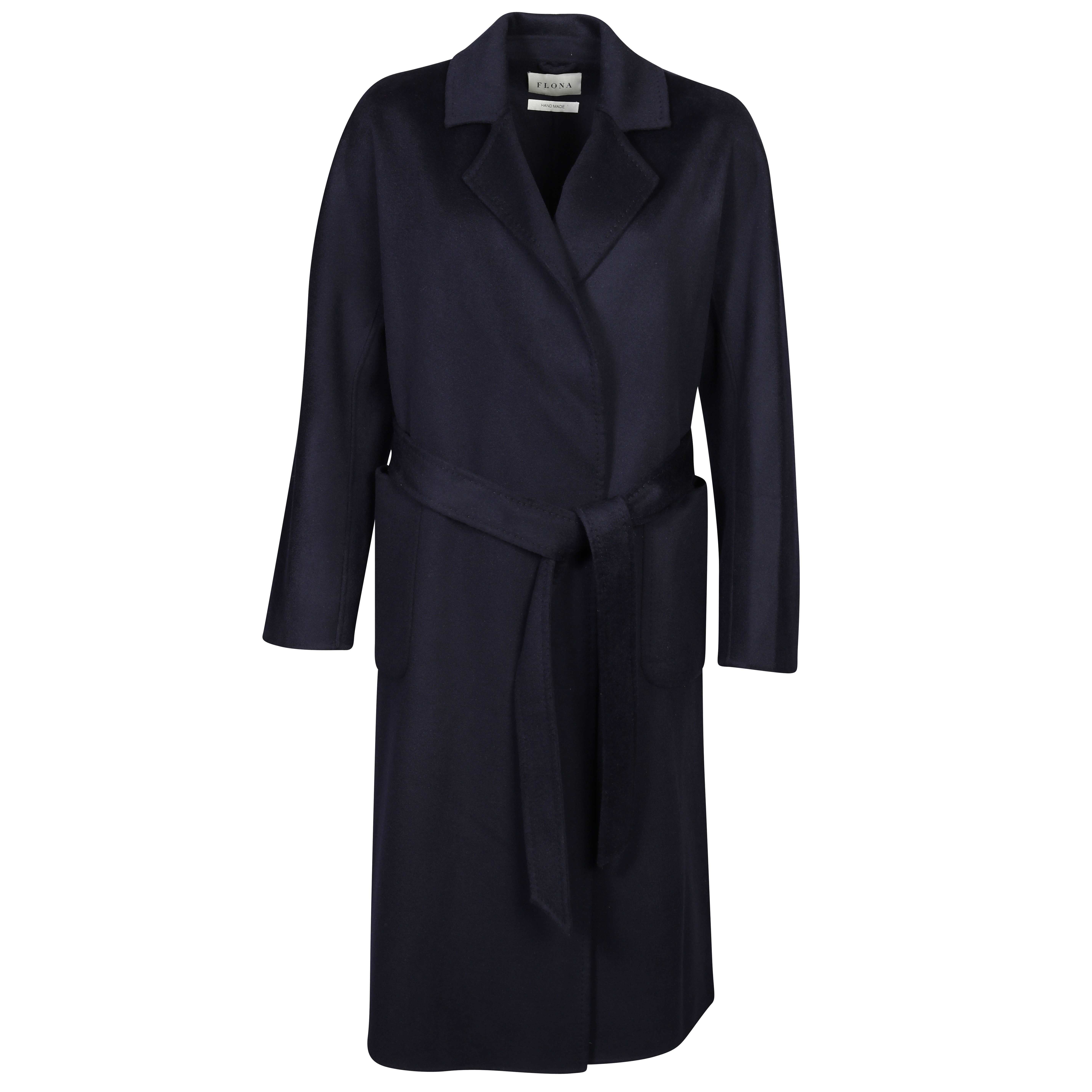 Flona Wool/Cashmere Coat in Navy