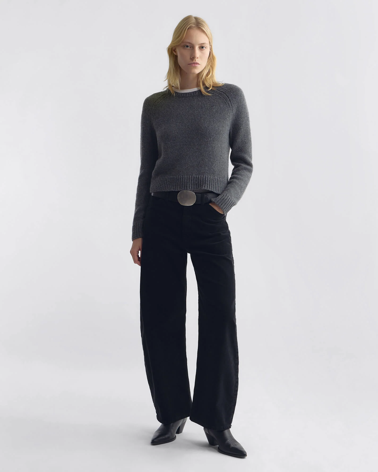 NILI LOTAN Tribeca Corduroy Pant in Black