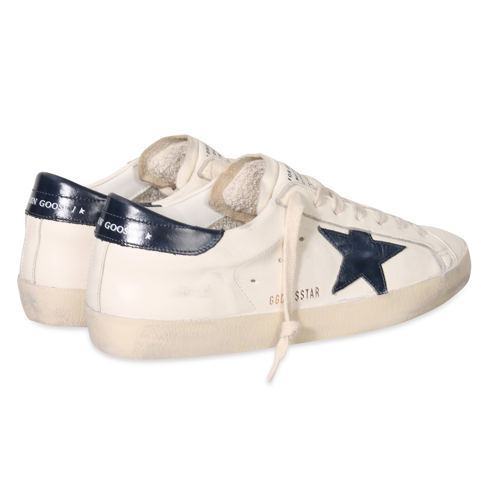GOLDEN GOOSE Sneaker Super-Star in Beige/Nightblue 43