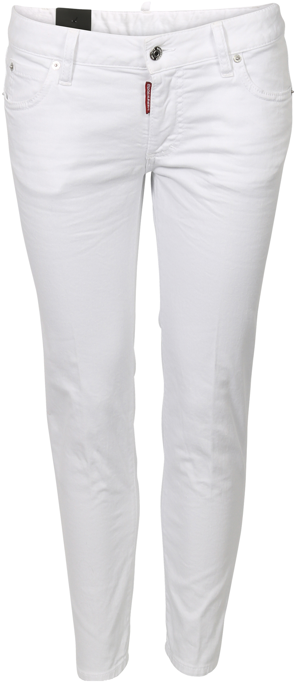 D2 Dsquared Jeans Medium Waist Cropped Twiggy white