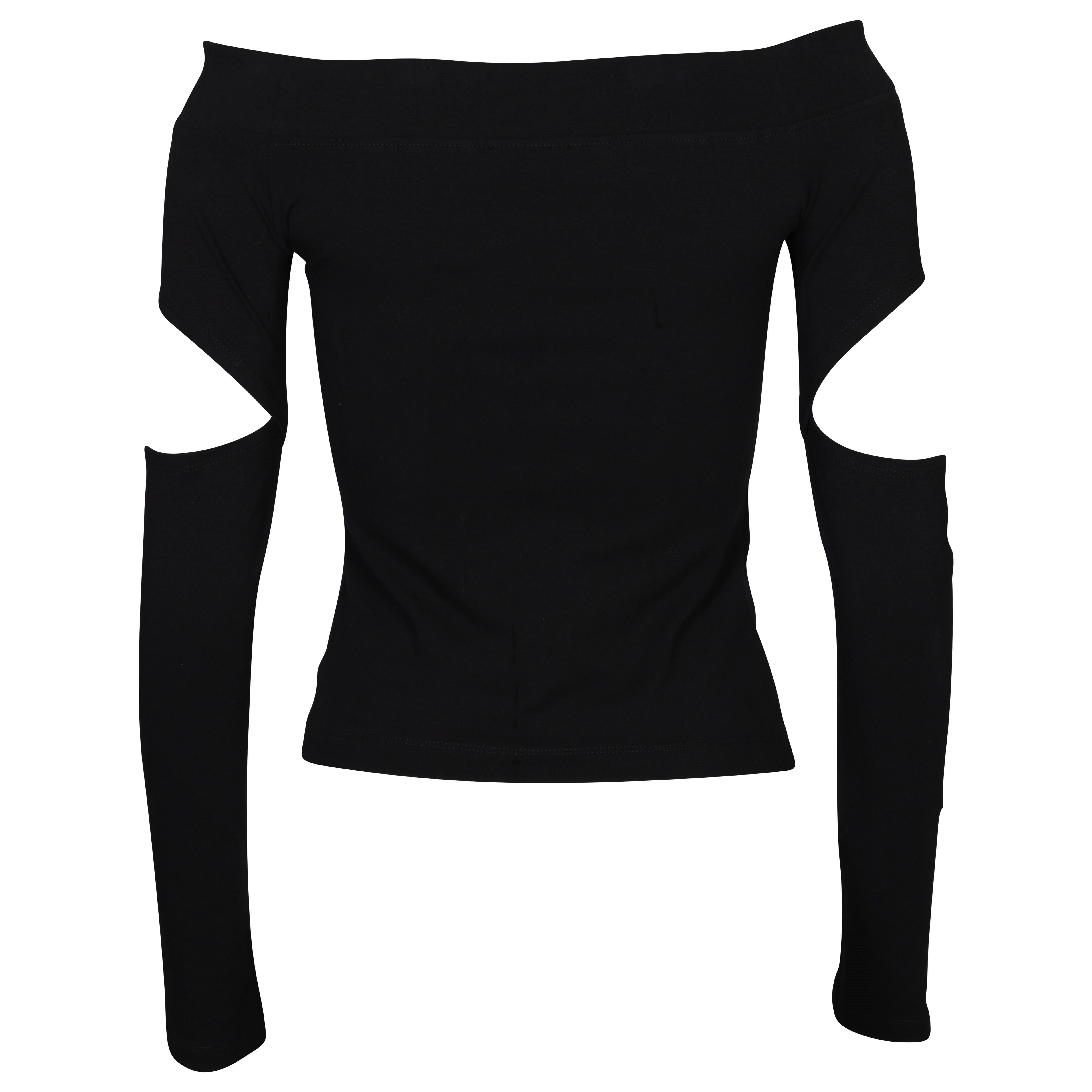 Agolde Ariel Off Shoulder Cut out Top in Black