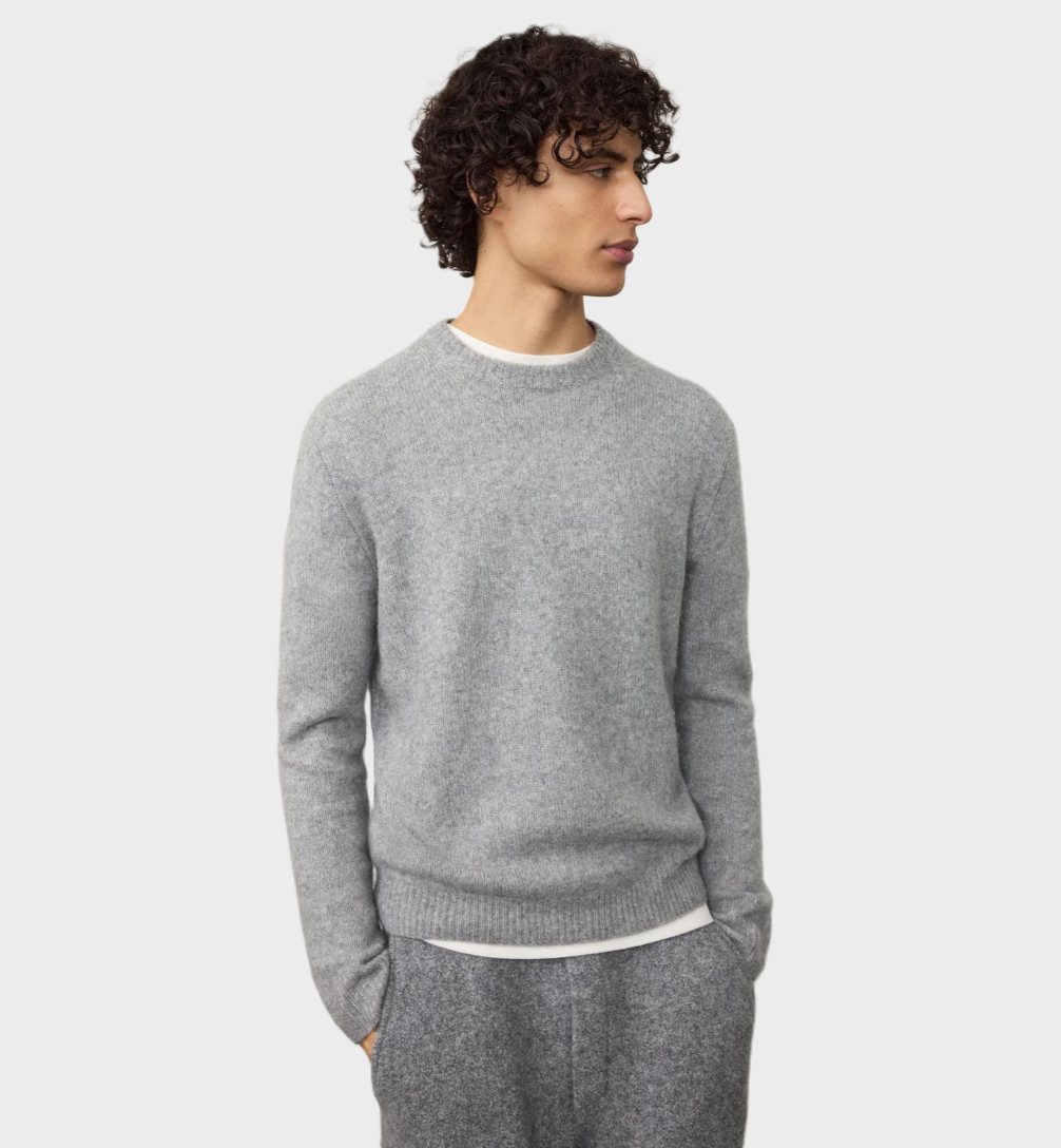 hellgrauer cashmere pullover