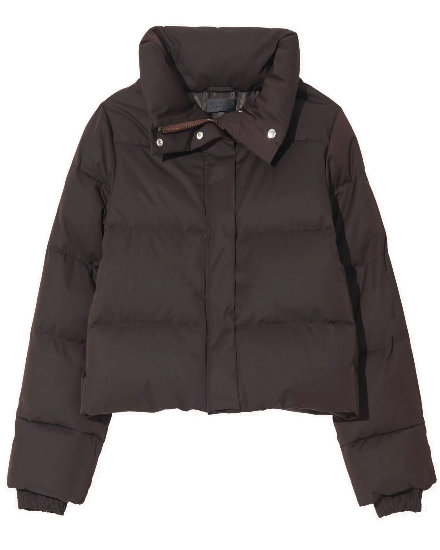 Nili Lotan Alette Short Puffer in Chocolate S