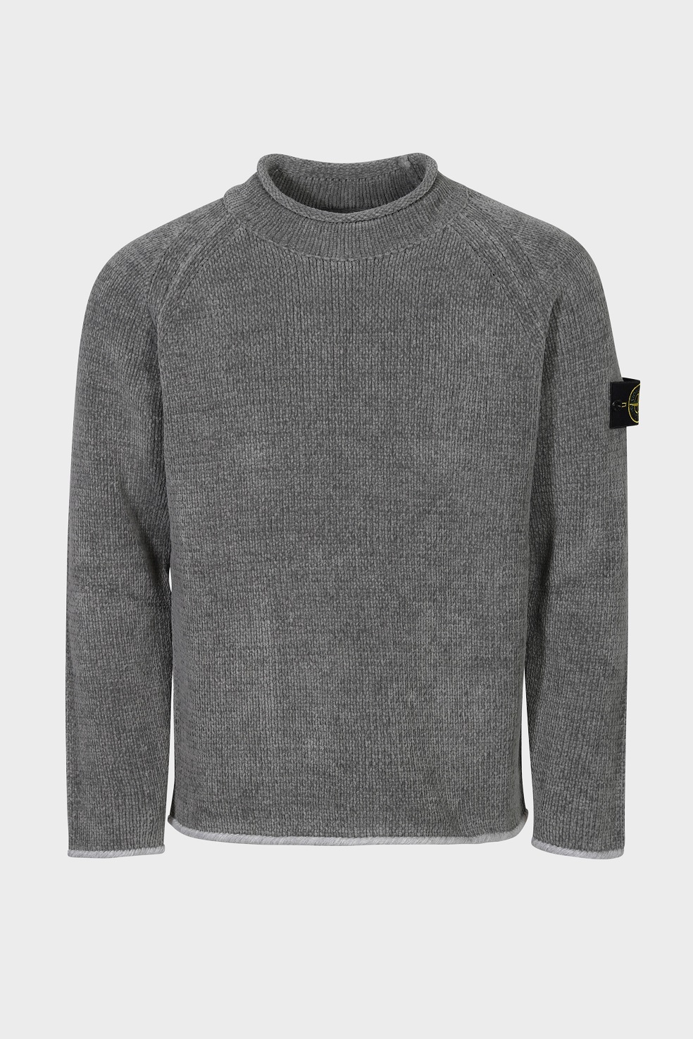 STONE ISLAND Super Soft Cotton Knit Pullover in Grey
