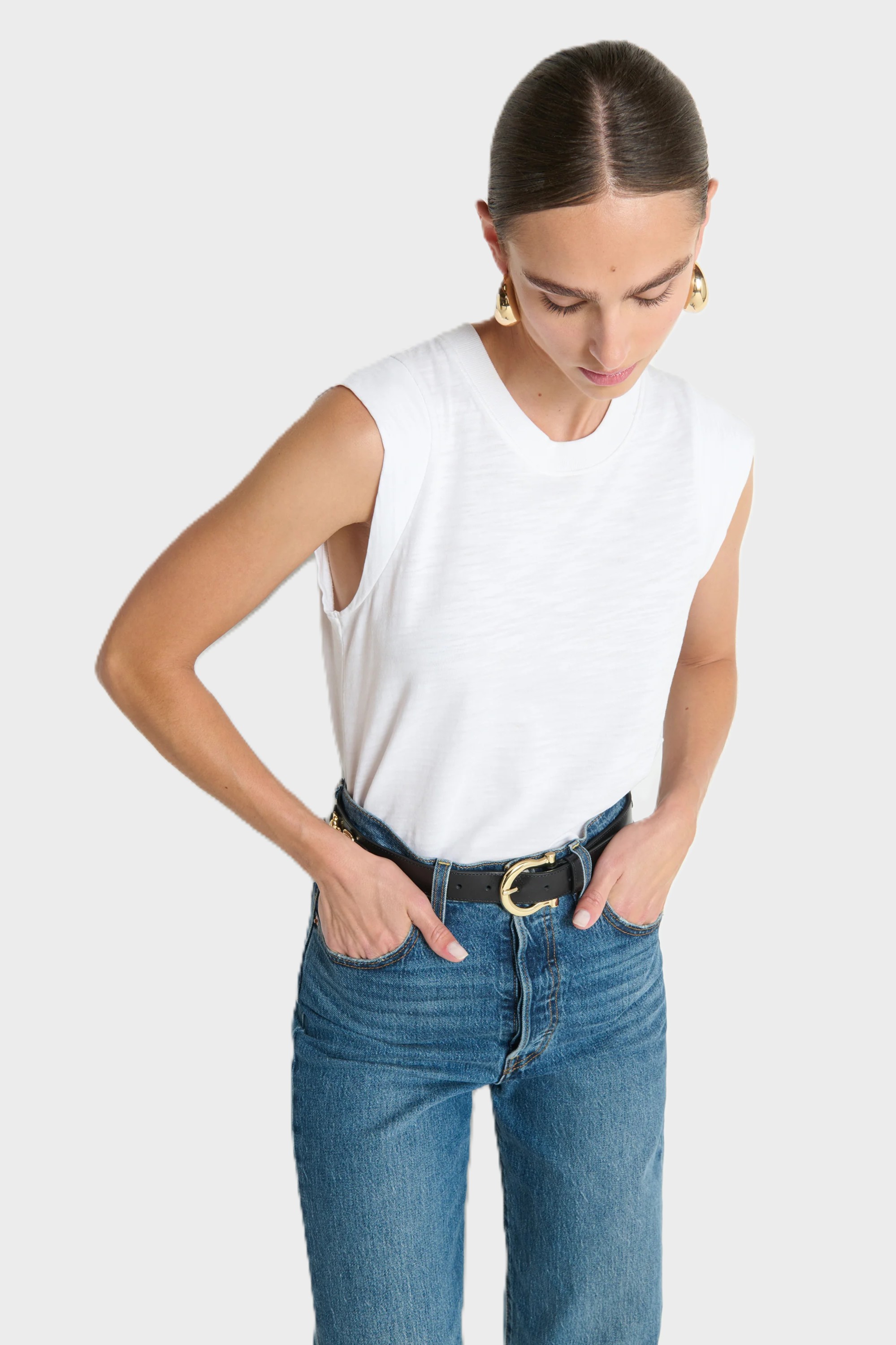 NATION LTD Muscle Tank in White