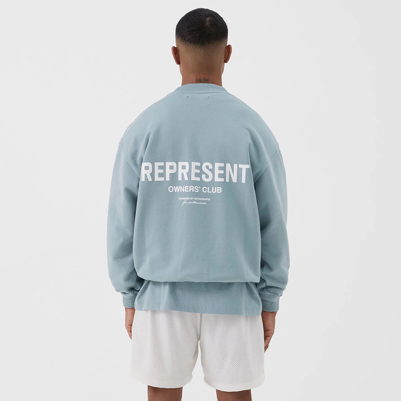 REPRESENT Owners Club Sweater in Powder Blue XL