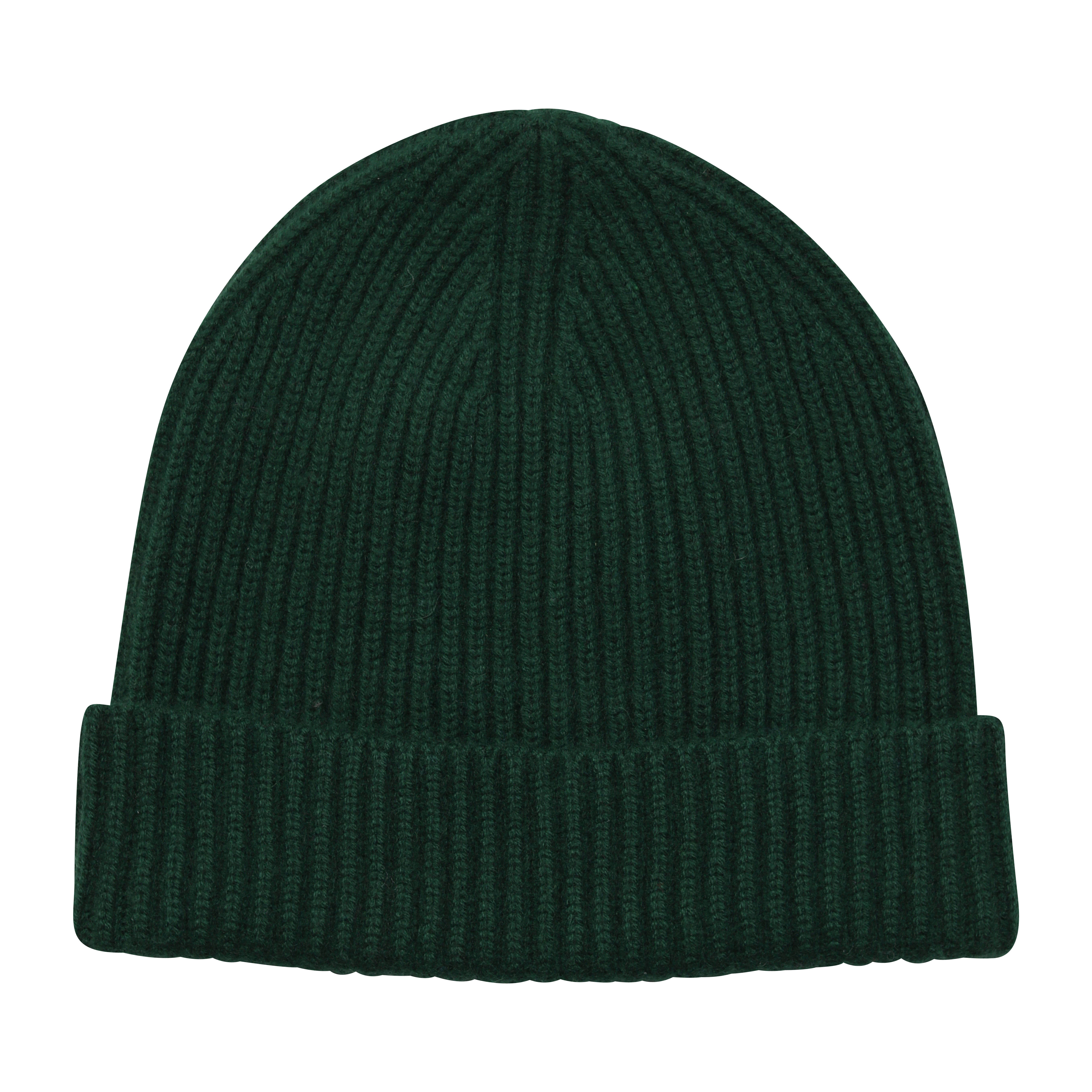 Flona Cashmere Cap in Dark Green