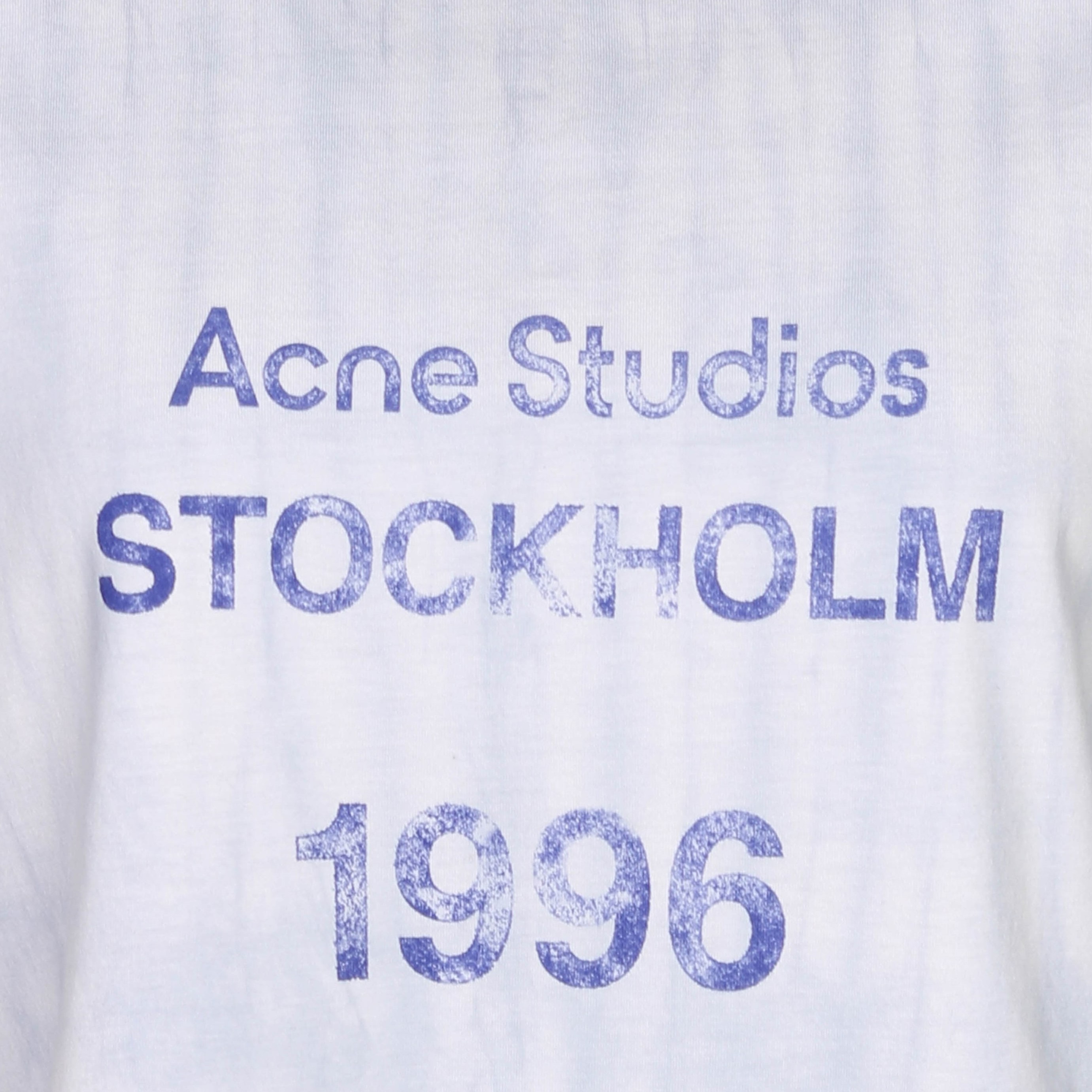 Acne Studios Logo Print T-Shirt in Pale Blue