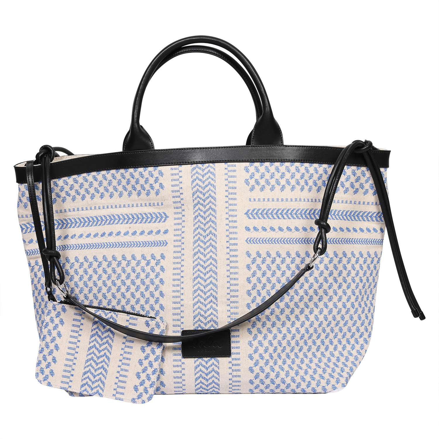 Lala Berlin Tote Lauren X-Stitch Blue