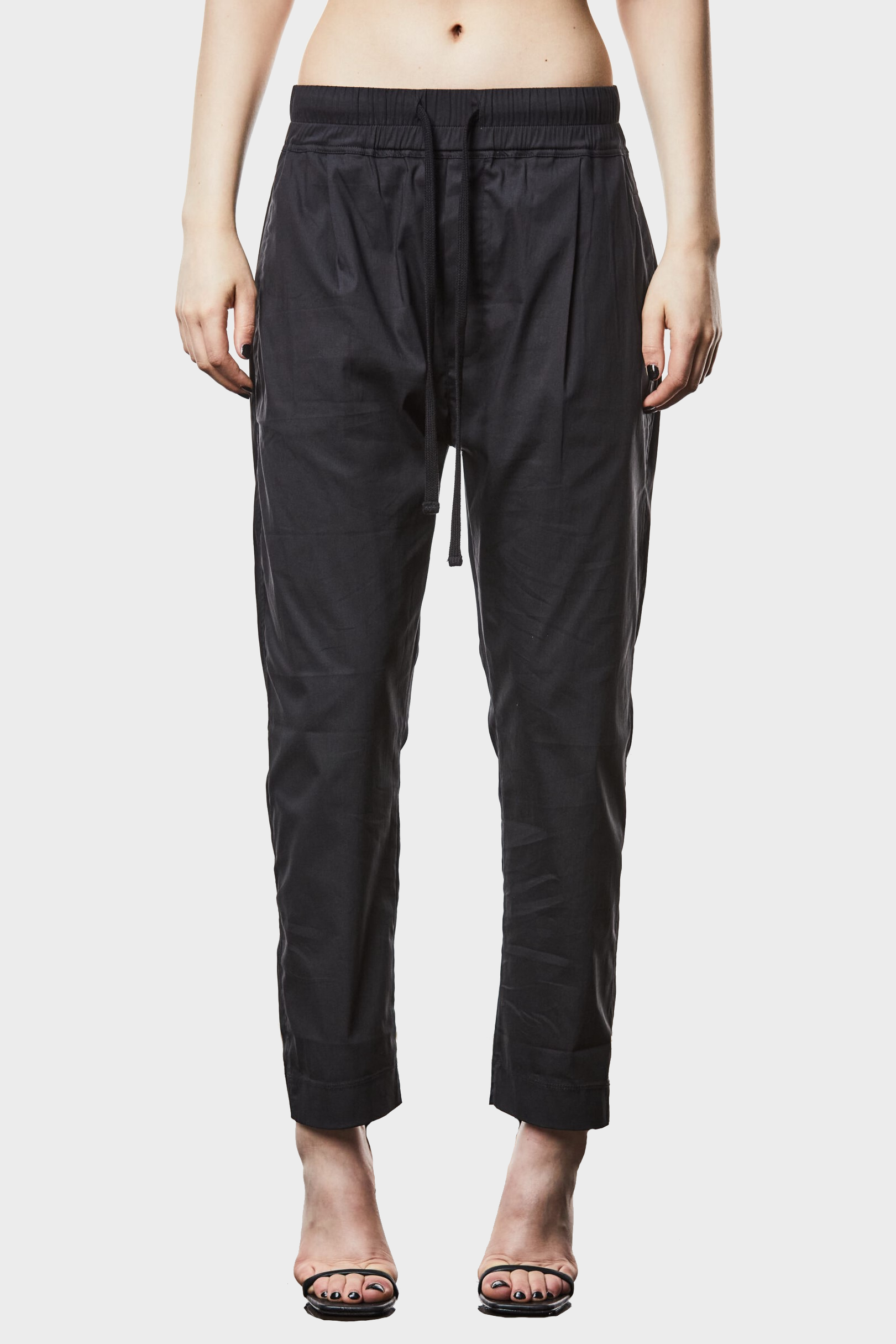 THOM KROM Drawstring Cottonstretch Pant in Black THOM KROM Drawstring Cottonstretch Pant in Black