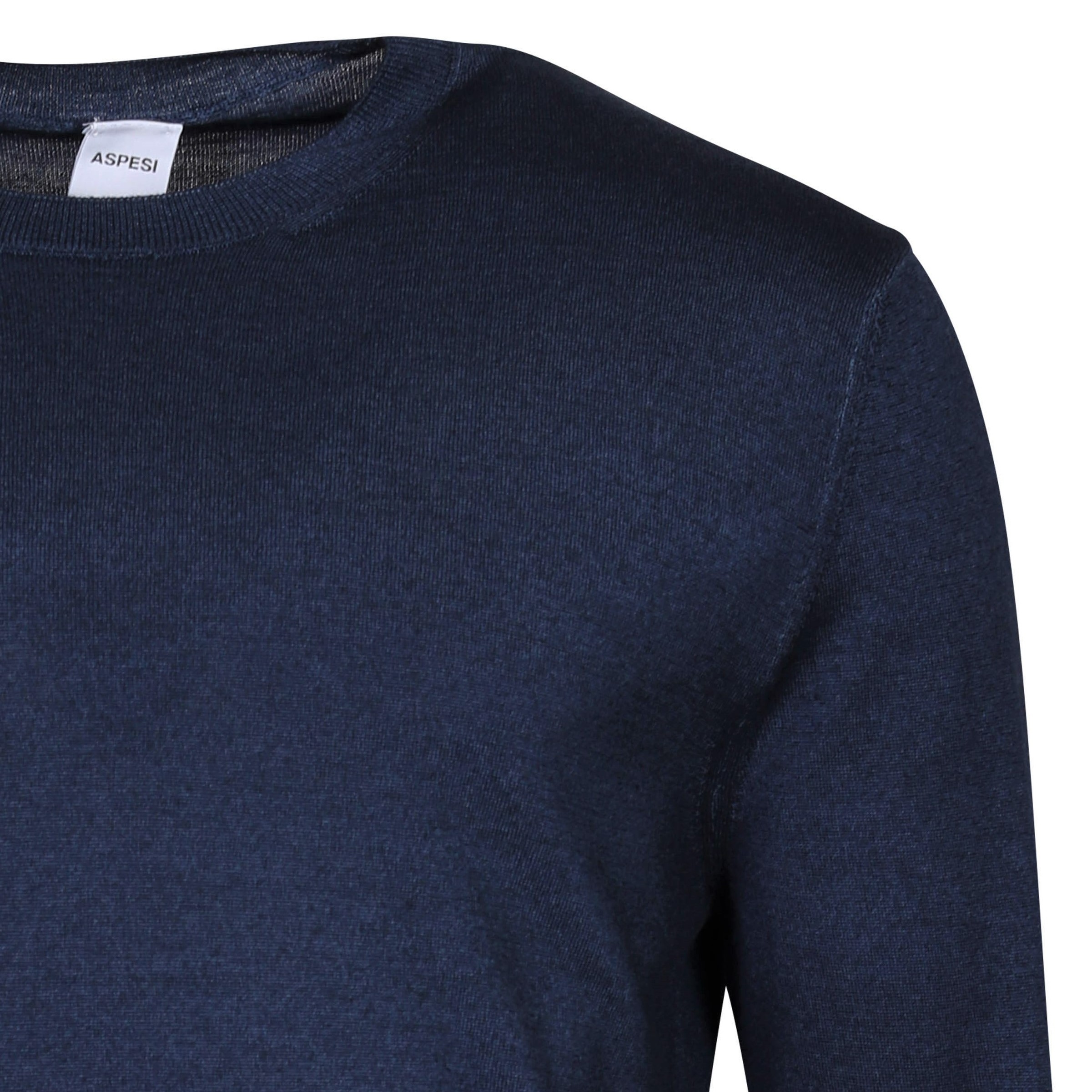 Aspesi Knit Pullover in Blue Melange