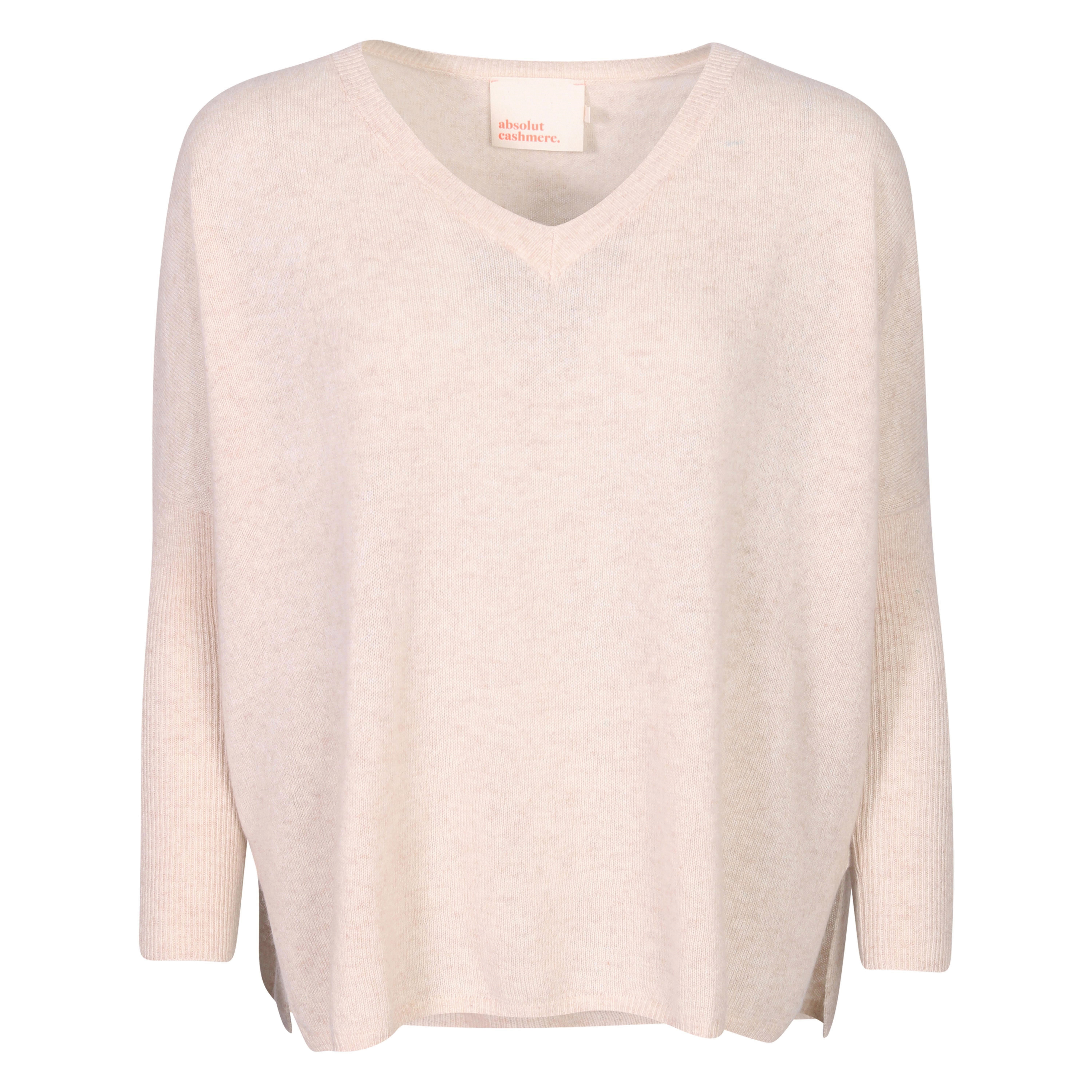 Absolut Cashmere Poncho Sweater in Beige Melange L