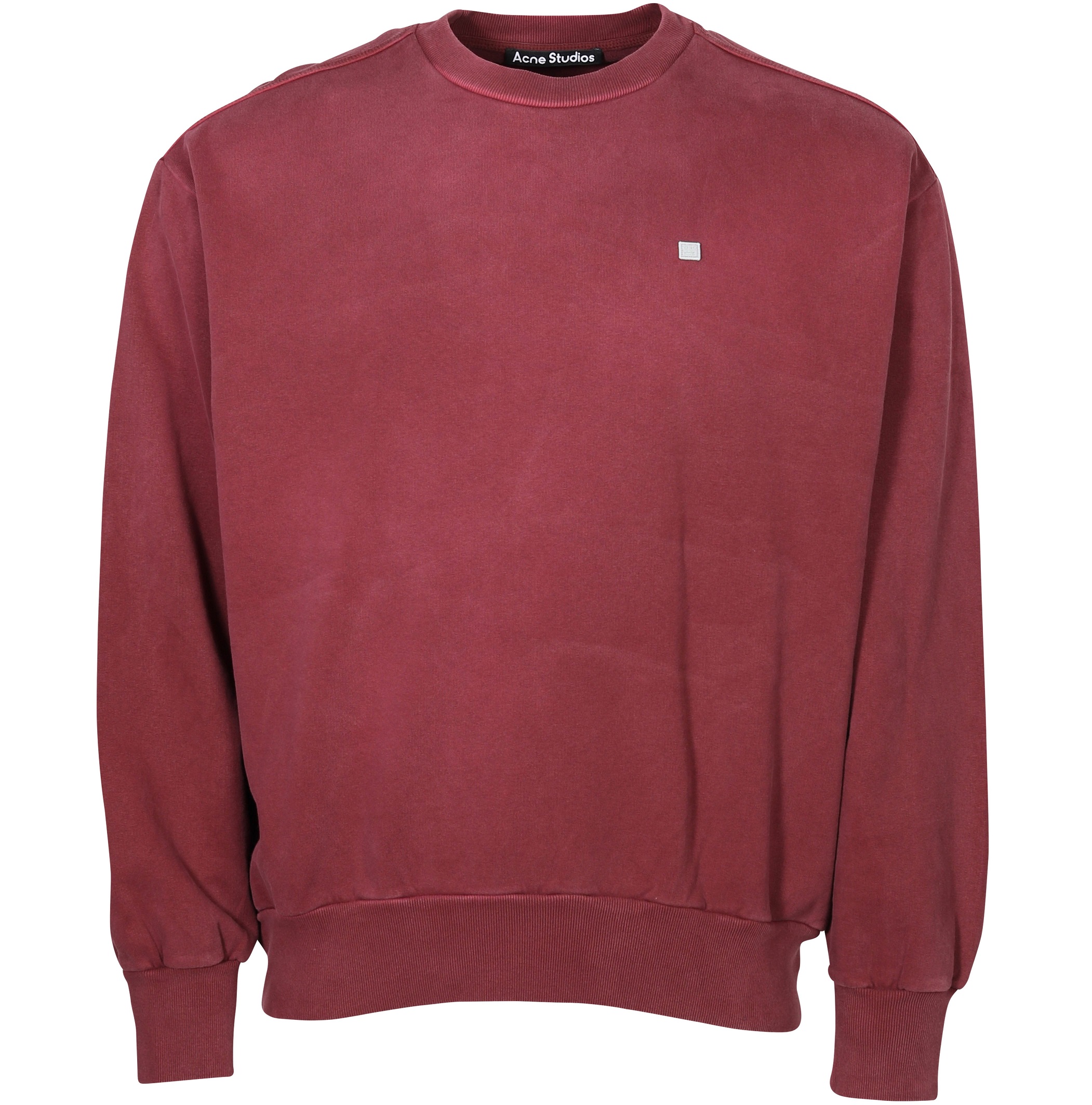 ACNE STUDIOS Oversize Face Sweatshirt in Wine Red XS
