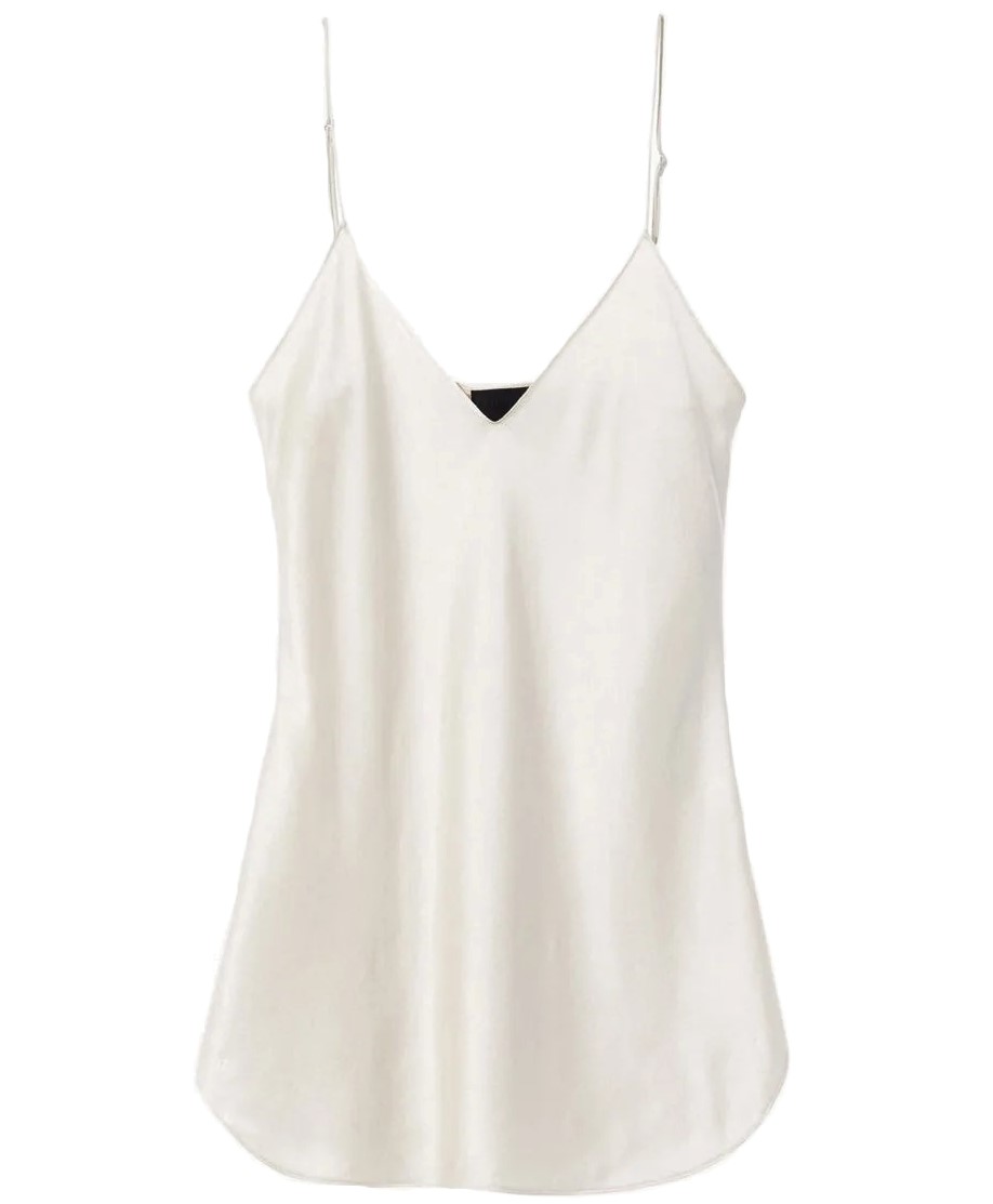 NILI LOTAN Silk Isabella Cami Top in Ivory