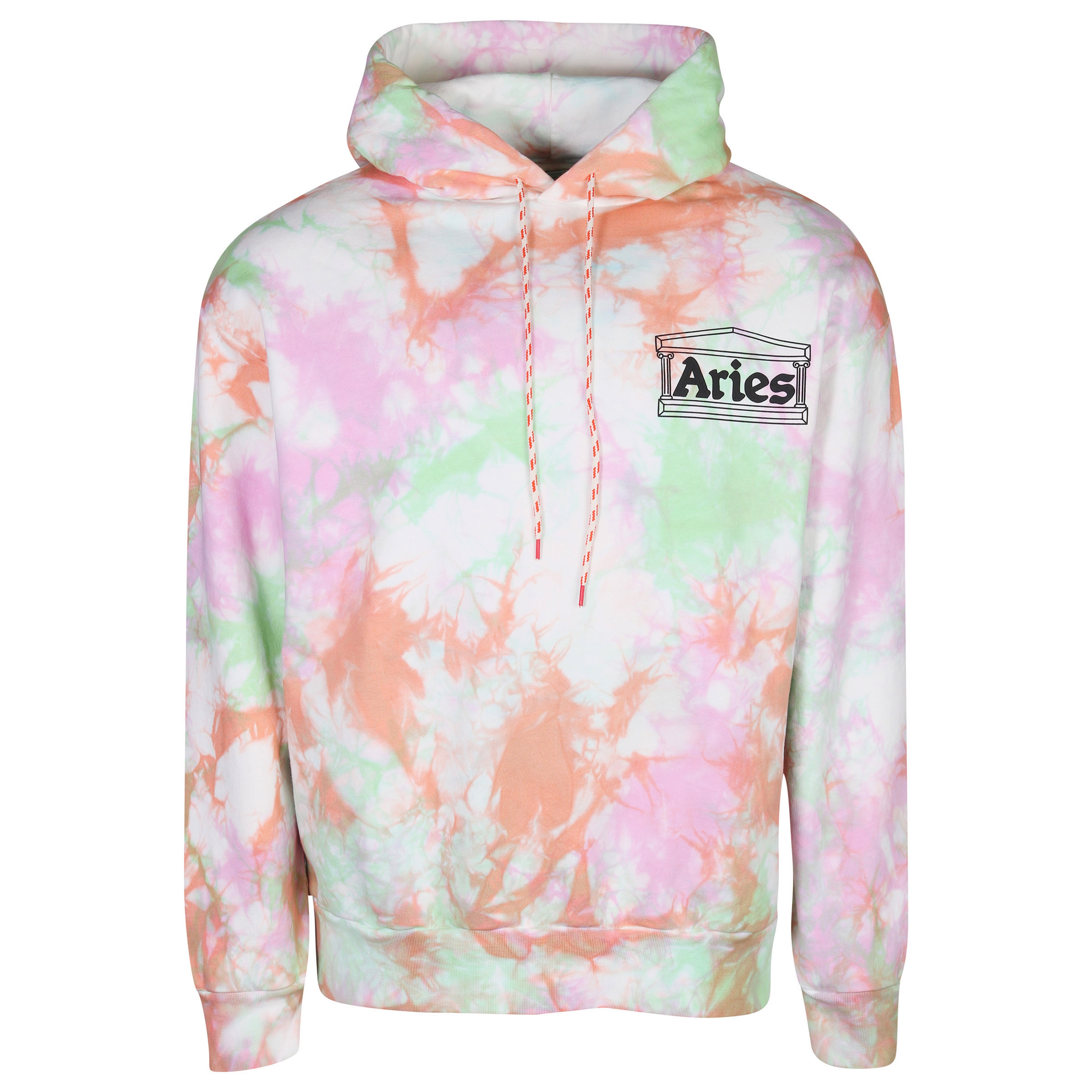 Unisex Aries Tie Dye Temple Hoodie in Multicolour