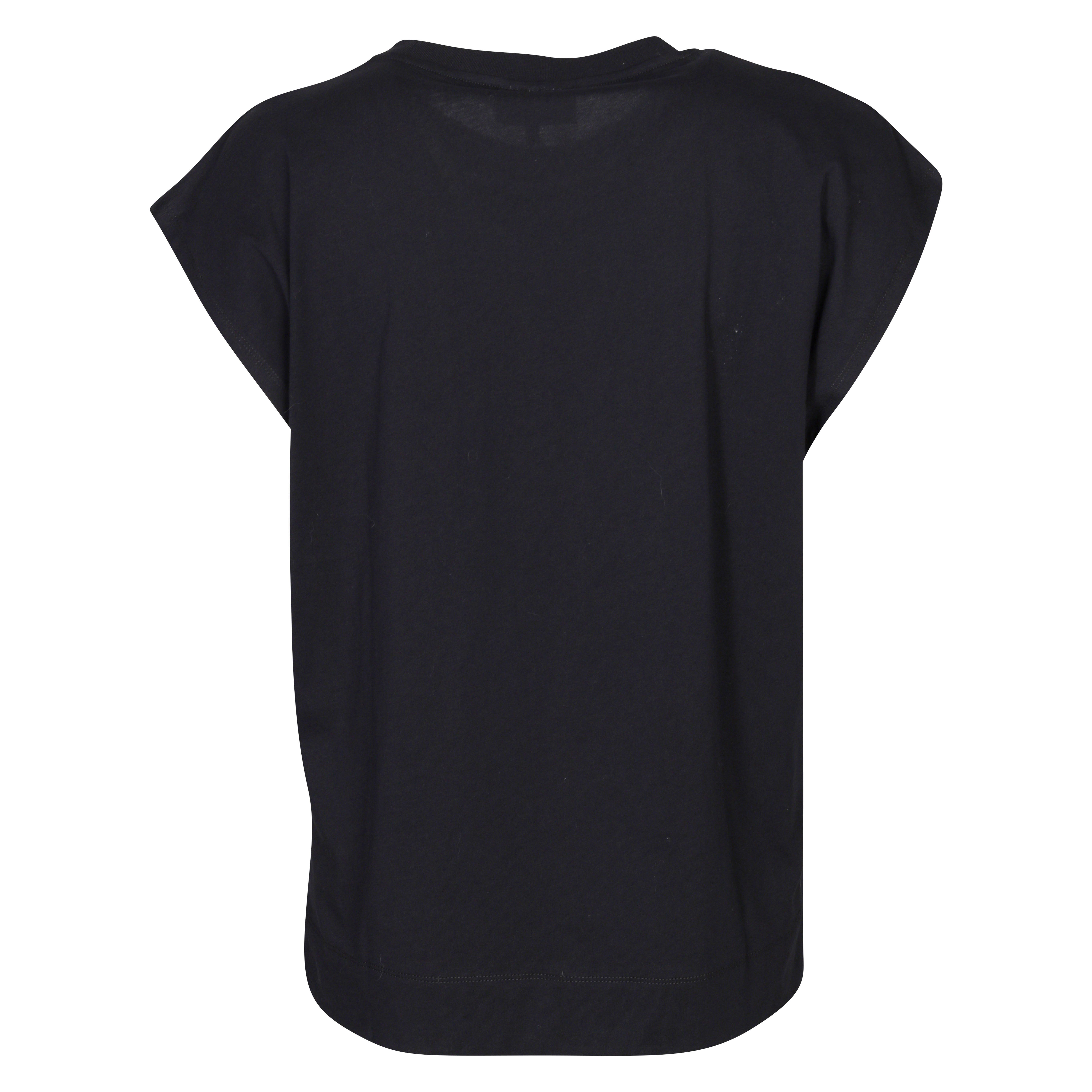 Ganni Organic Cotton Sleeveless T-Shirt Black M
