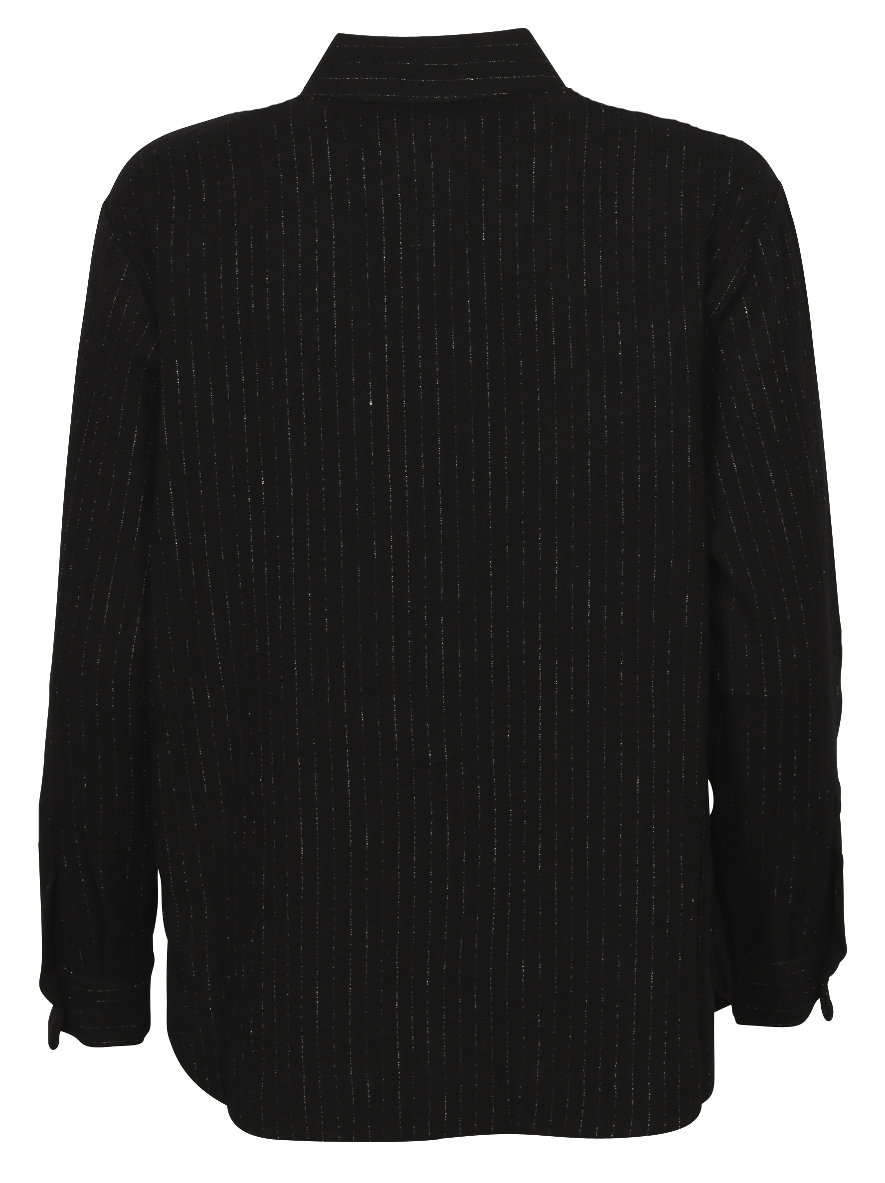 Transit Par Such Wool Linen Jacket Black Stripes