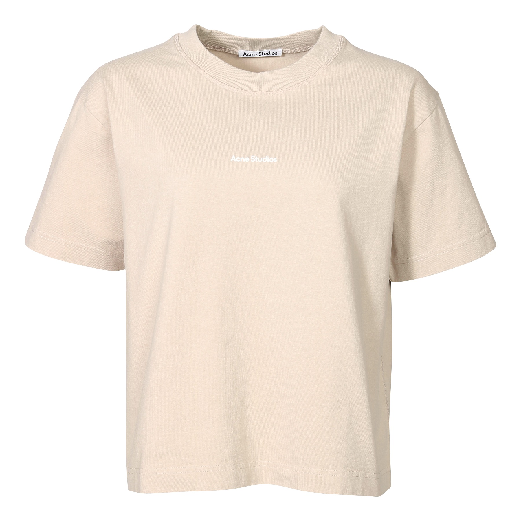 ACNE STUDIOS Stamp T-Shirt in Champagne Beige XS