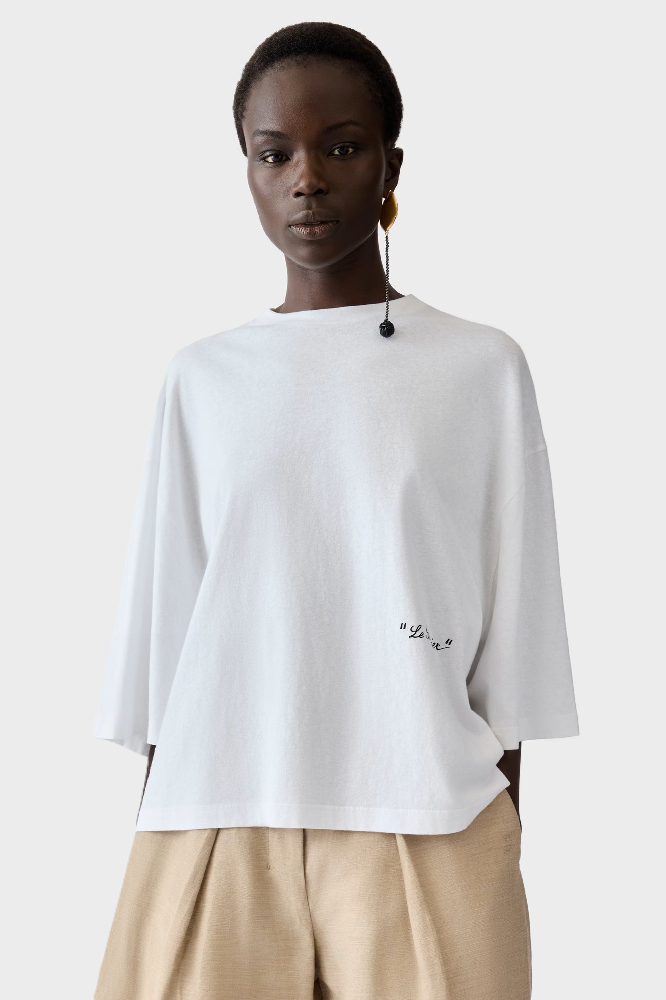 JACQUEMUS "Le Palmier" T-Shirt in White
