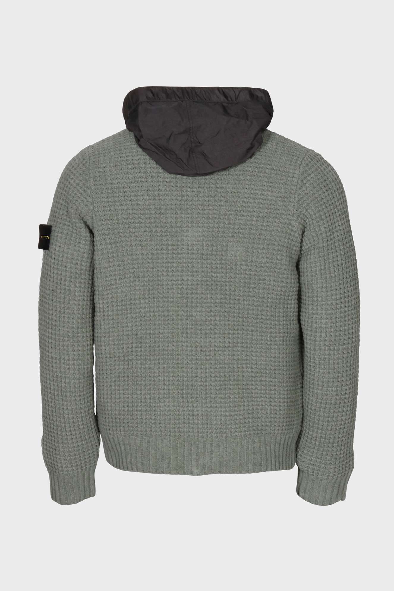 STONE ISLAND Reversible Padded Cotton Knit Jacket in Sage STONE ISLAND Reversible Padded Cotton Knit Jacket in Sage