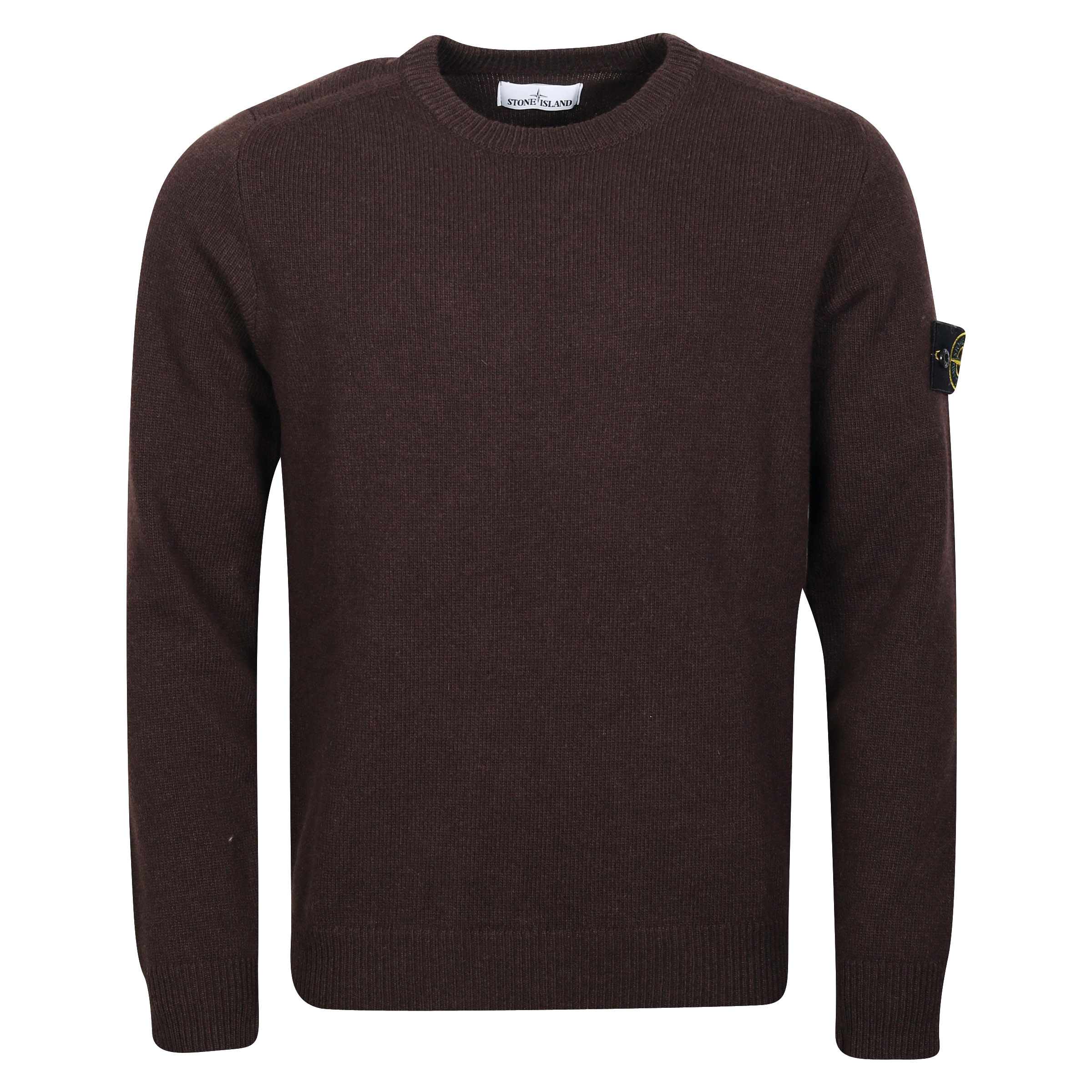 Stone Island Crew Neck Knit Sweater Dark Brown