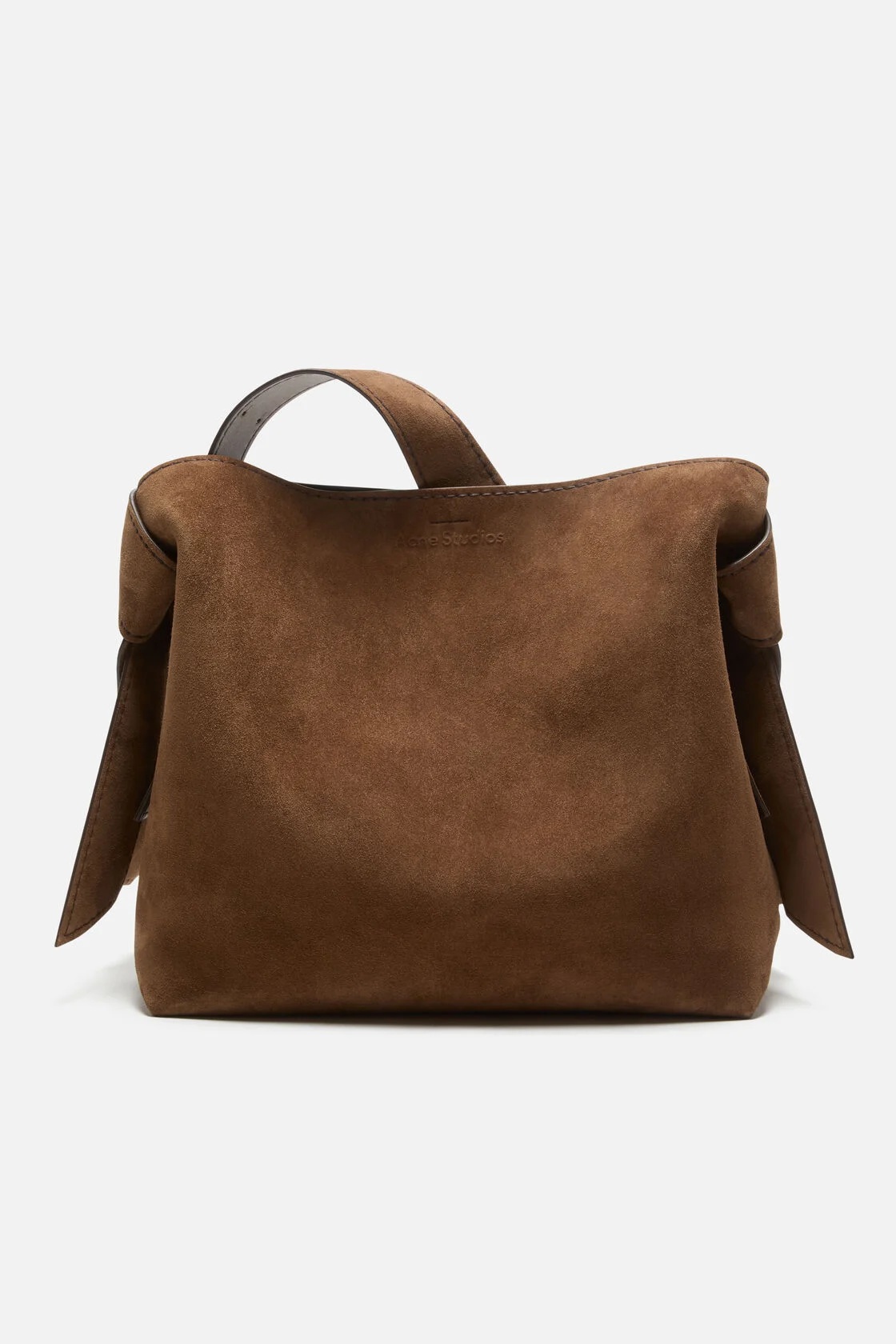 ACNE STUDIOS Musubi Midi Shoulder Bag in Cognac Brown