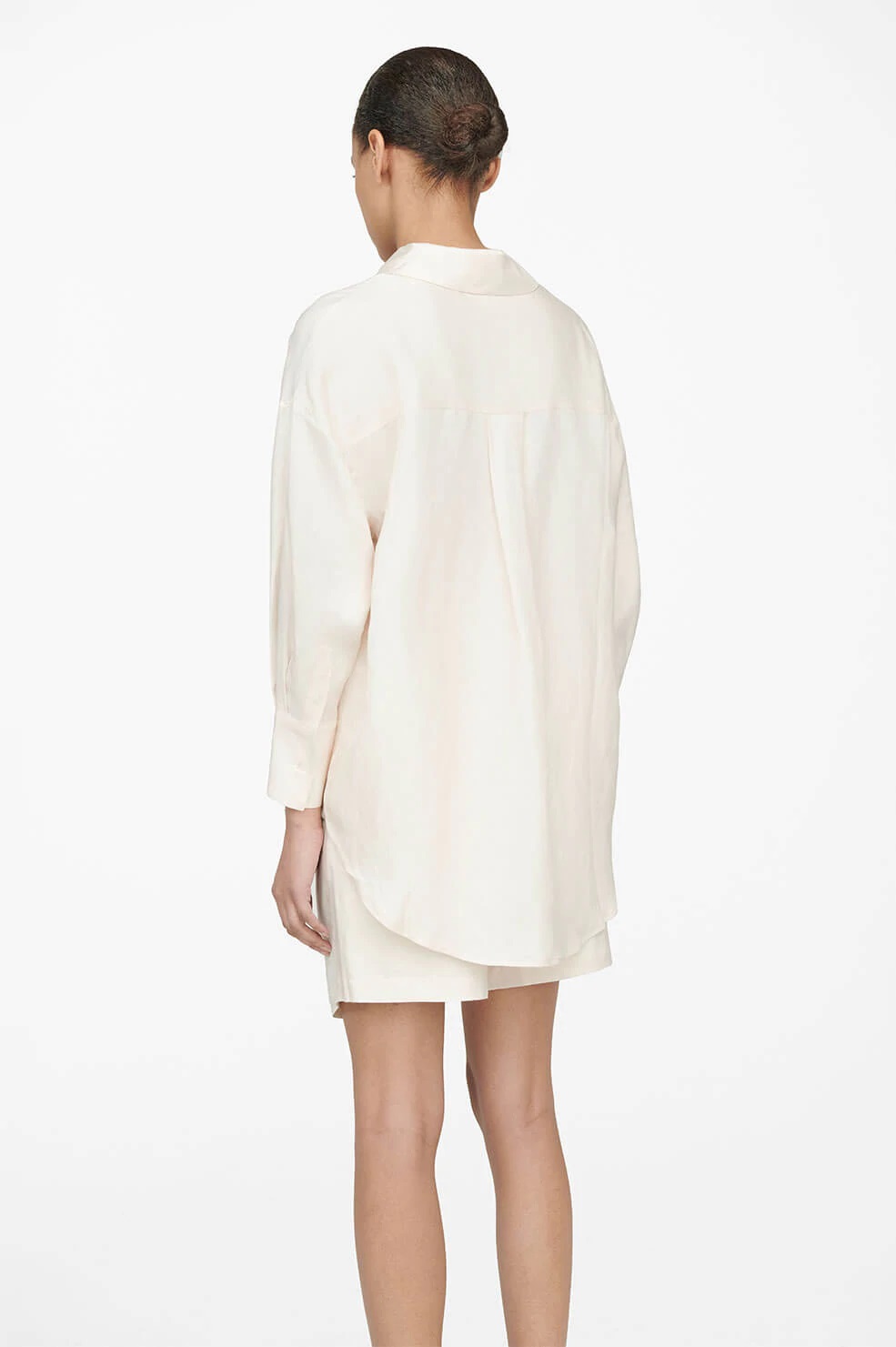 Anine Bing Mika Shirt in Ivory XXS
