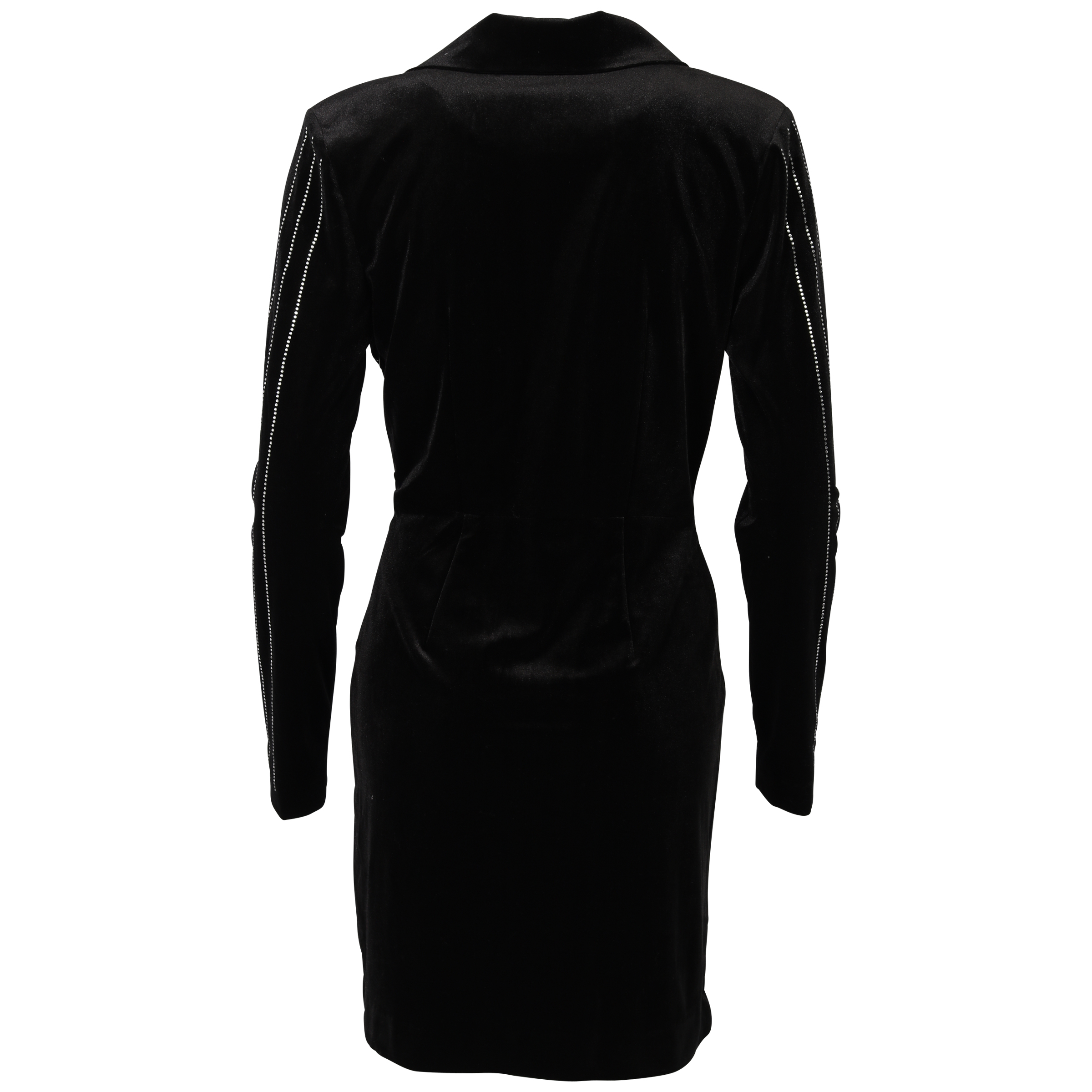 Nikkie Kleid Samt Strass schwarz