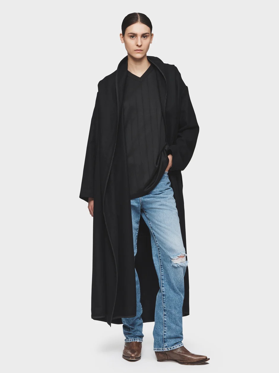 Black blanket coat on sale