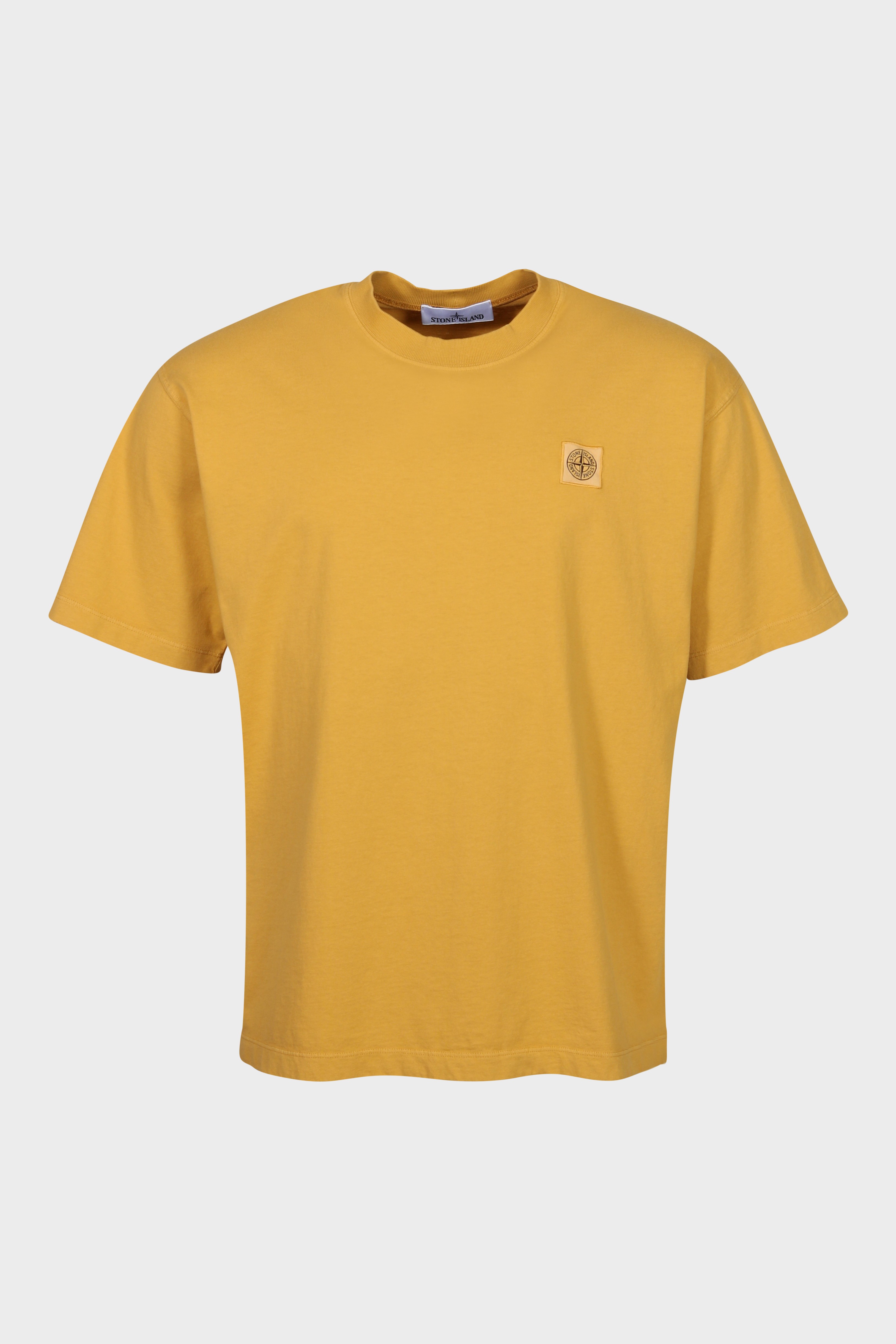 STONE ISLAND Loose Fit Logo T-Shirt in Curry