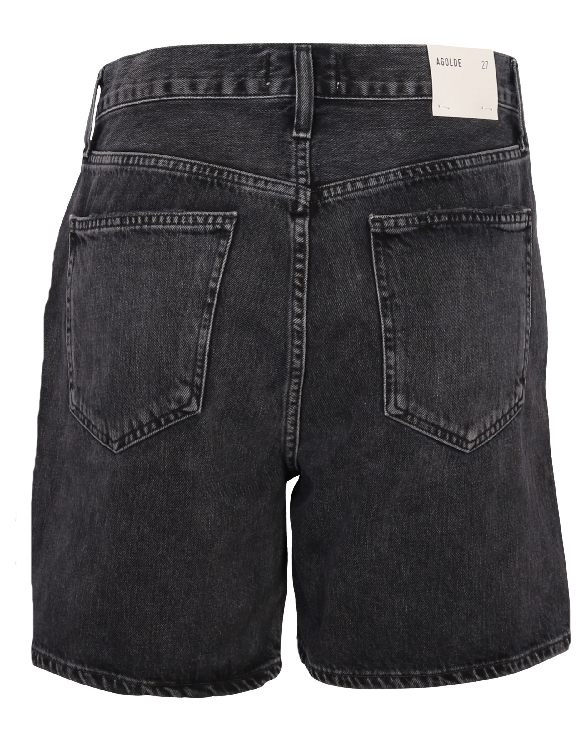 Agolde Criss Cross Upsized Short Black Washed