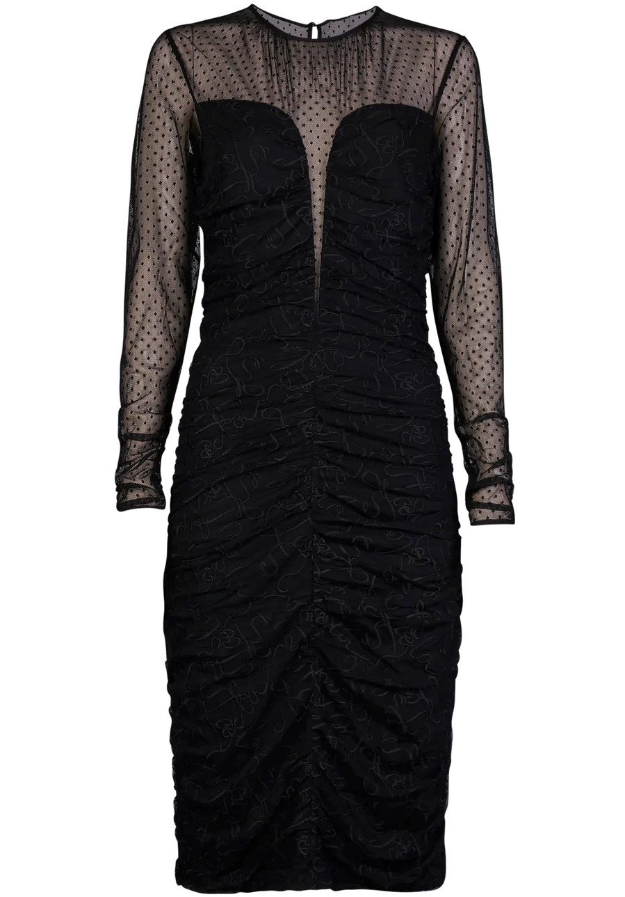 Lala Berlin Dress Dymond Black Lalagram Embroidery