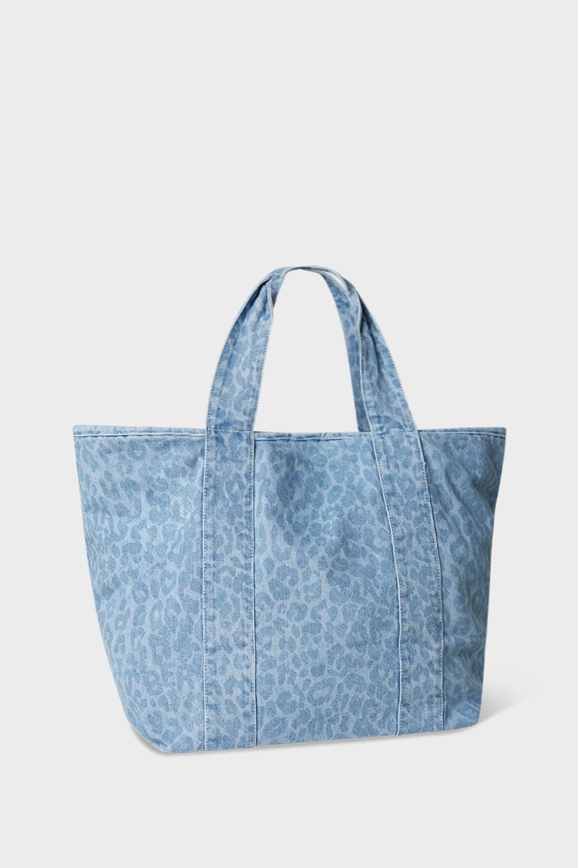 LALA BERLIN East West Tote Bag Printed Denim