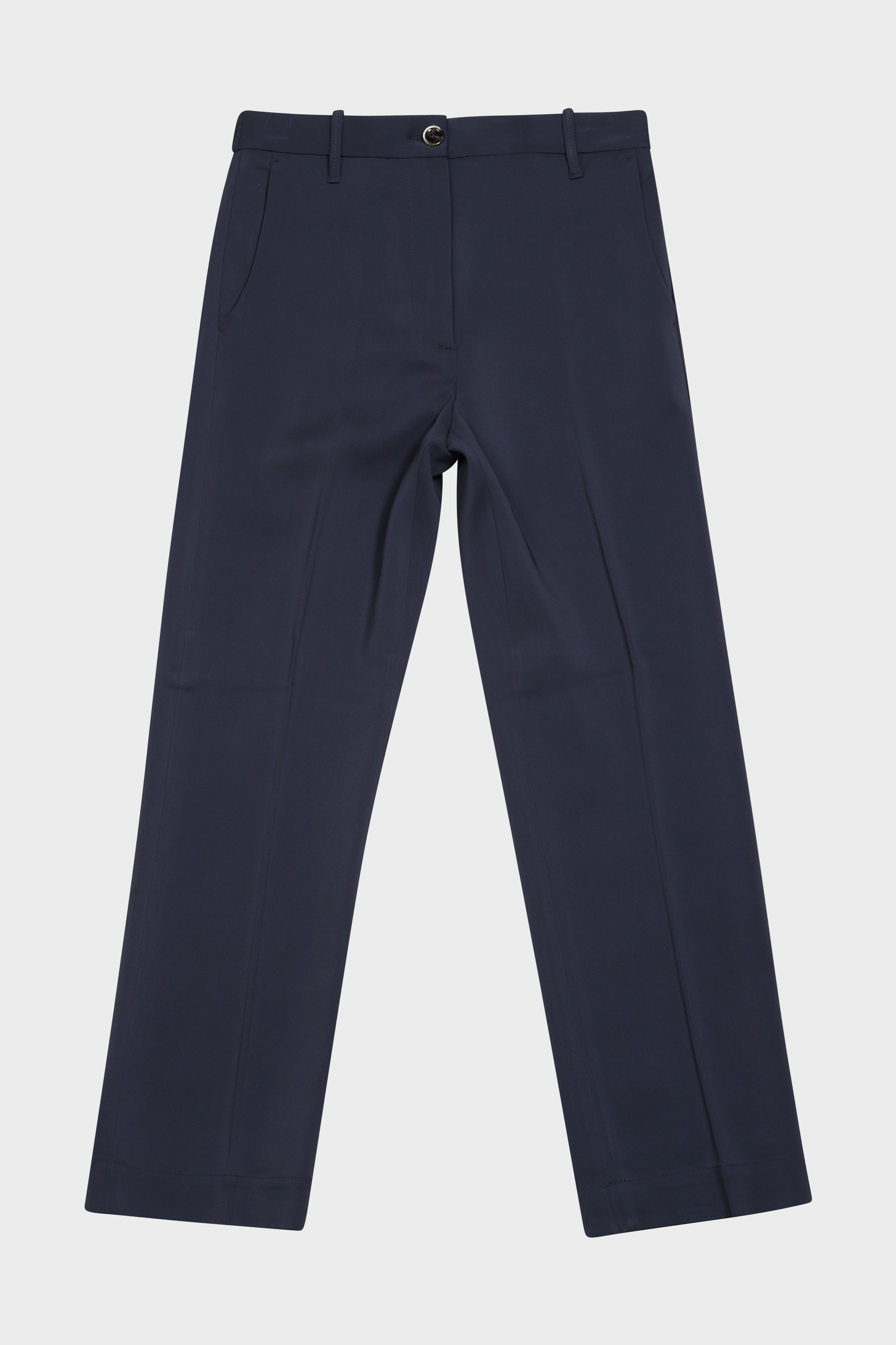 NINE:INTHE:MORNING Magda Cropped Bootcut Pant in Navy