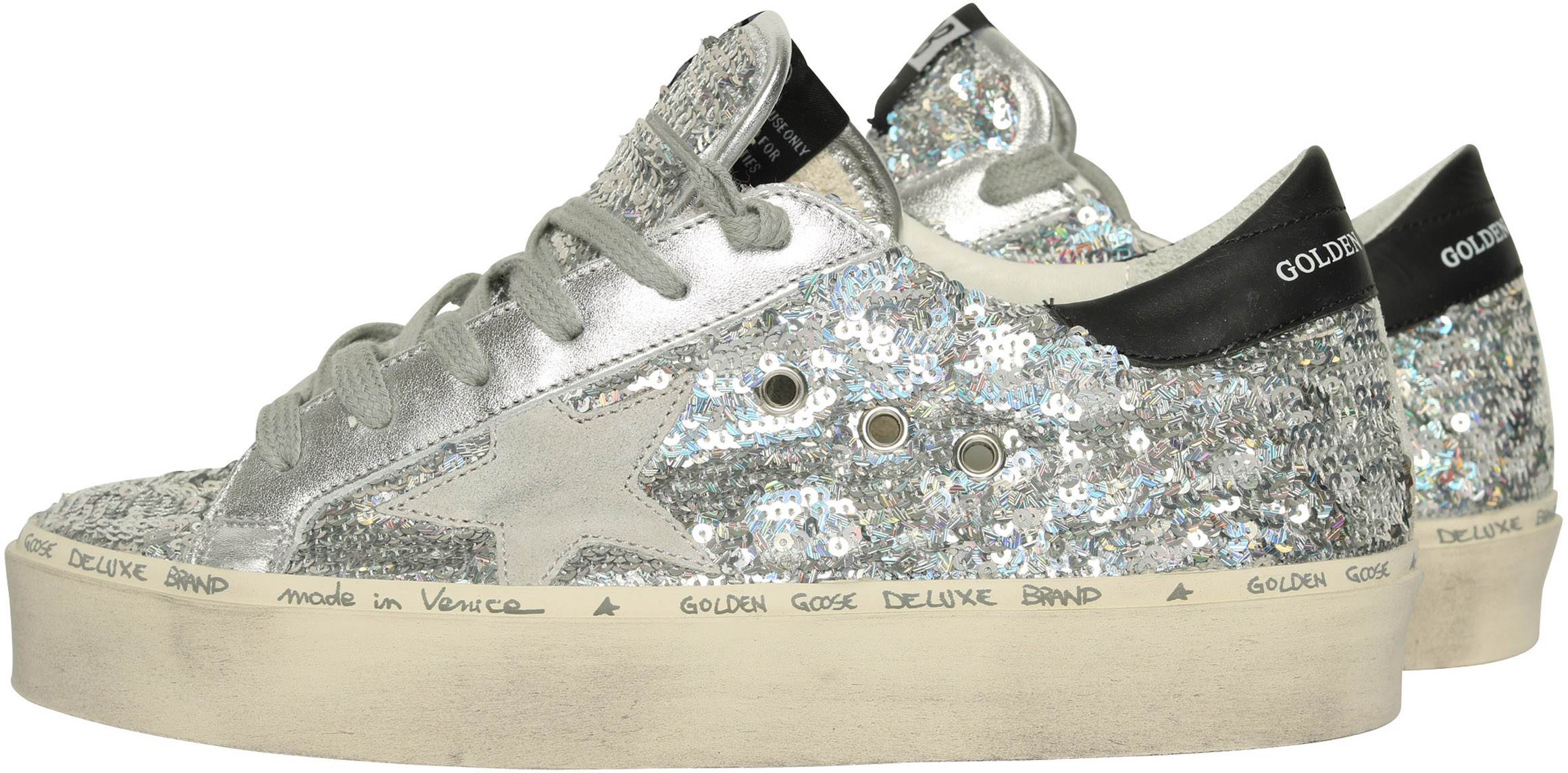 Golden Goose Hi Star Silver Pailettes