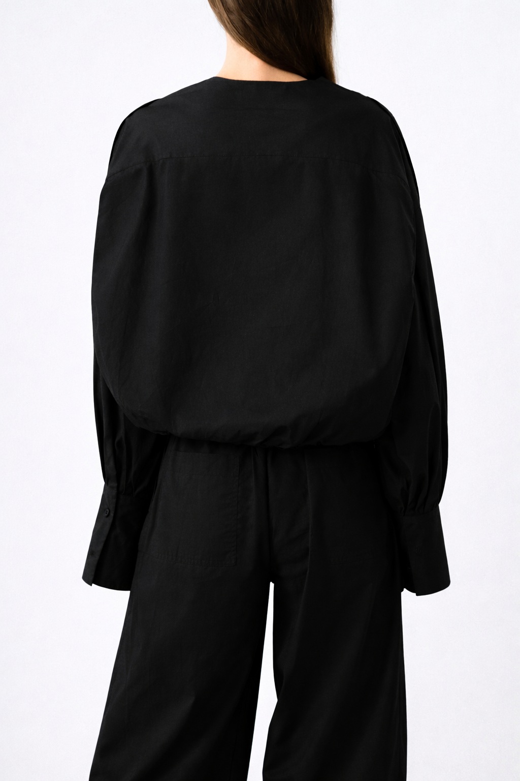 THE LATEST Popeline Blouse in Black