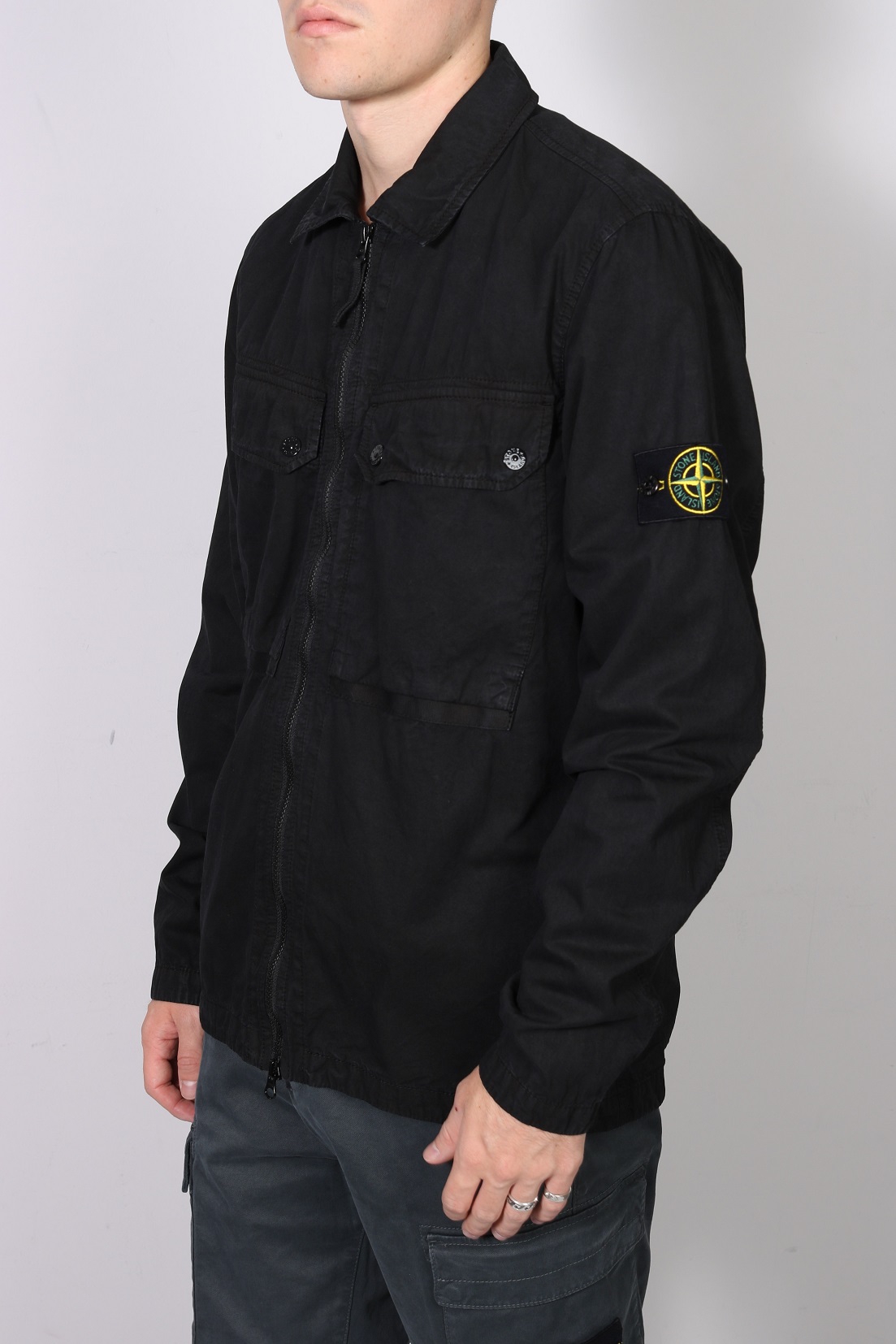 STONE ISLAND Overshirt in Black